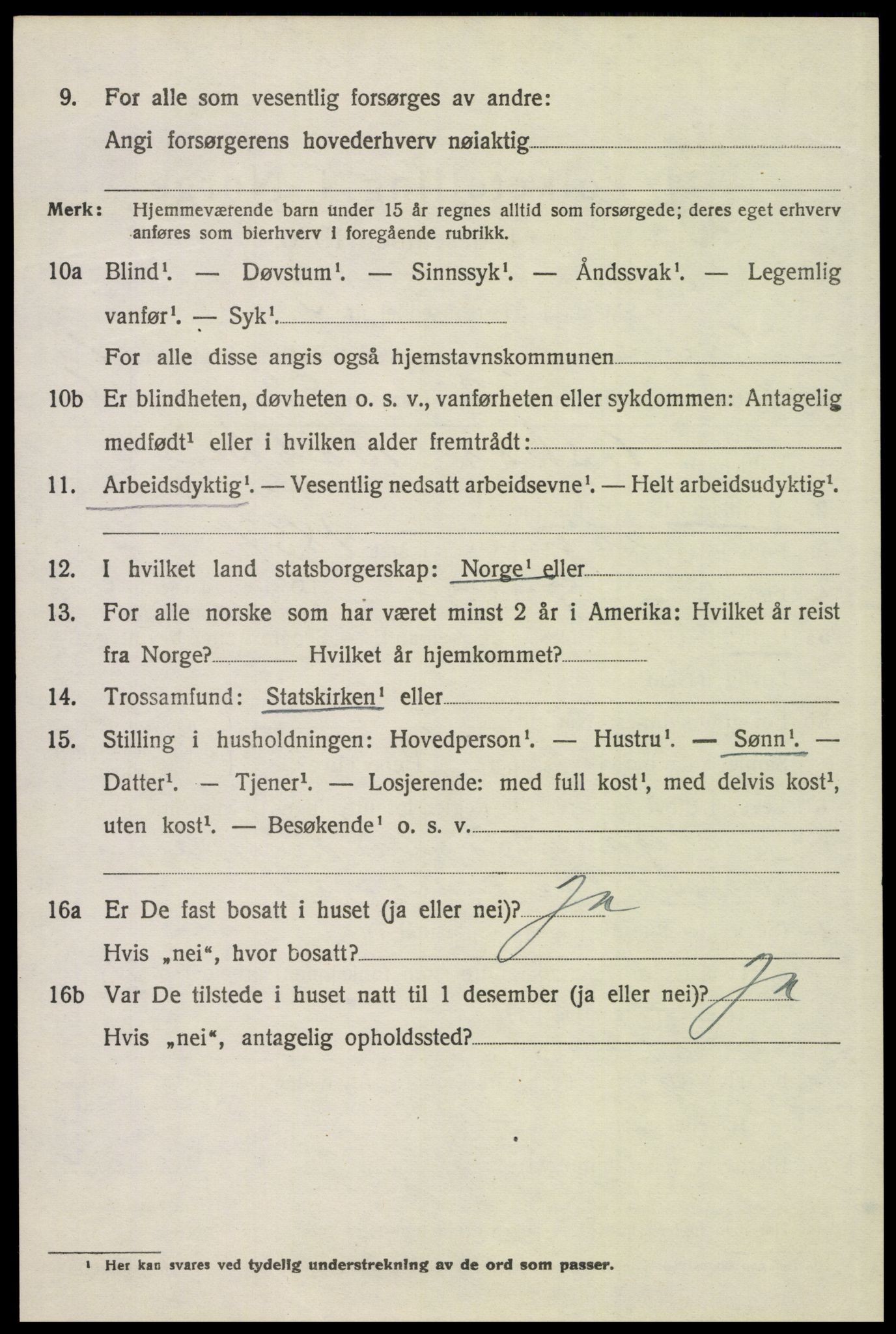 SAH, 1920 census for Grue, 1920, p. 2836