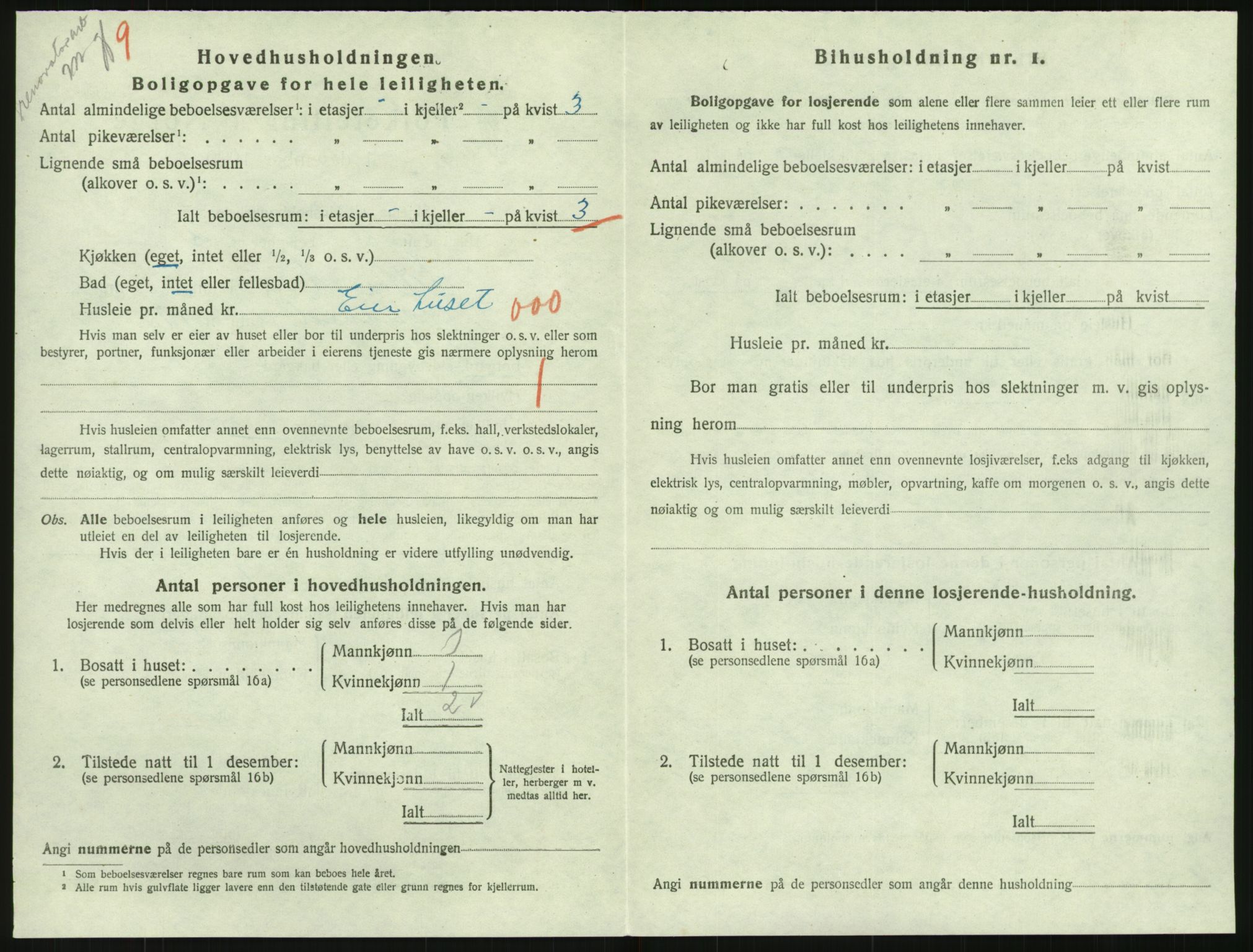 SAK, 1920 census for Lillesand, 1920, p. 1038