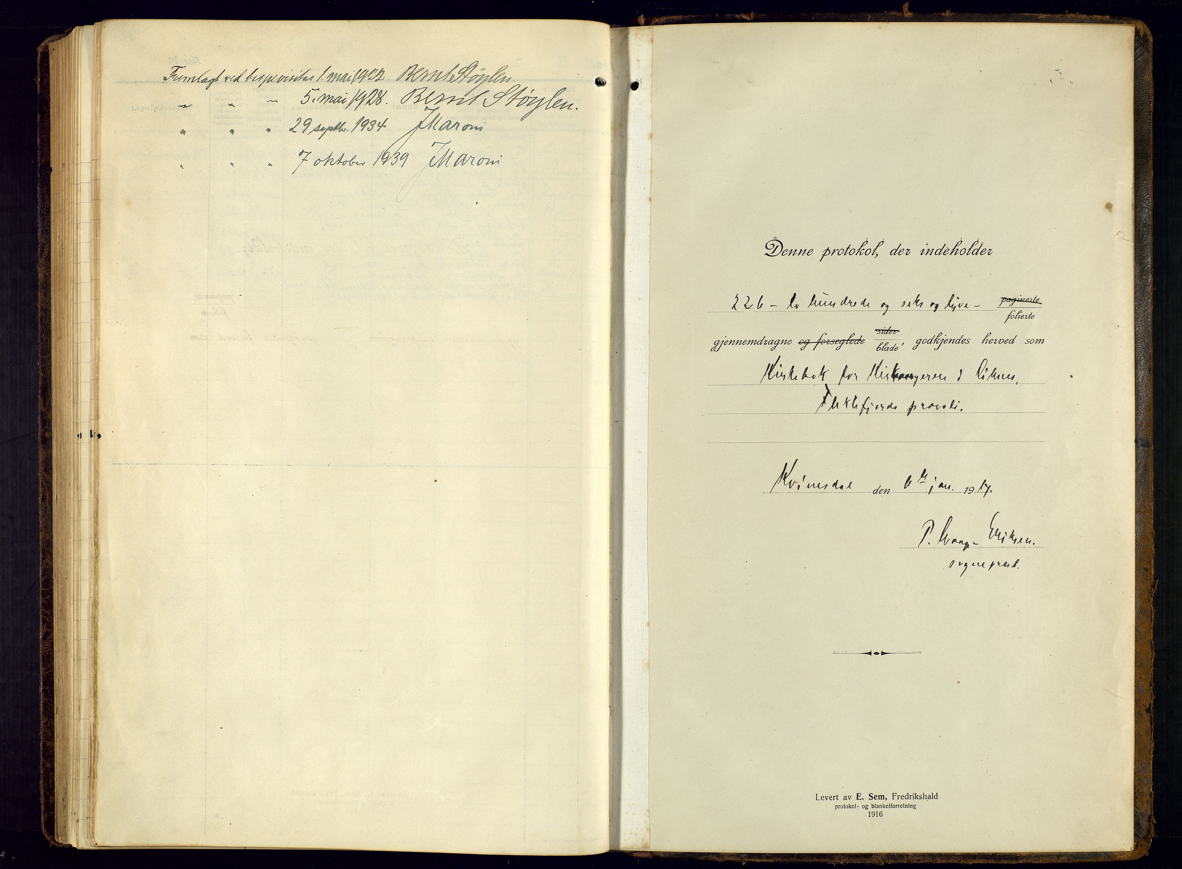 Kvinesdal sokneprestkontor, SAK/1111-0026/F/Fb/Fbb/L0004: Parish register (copy) no. B 4, 1917-1938