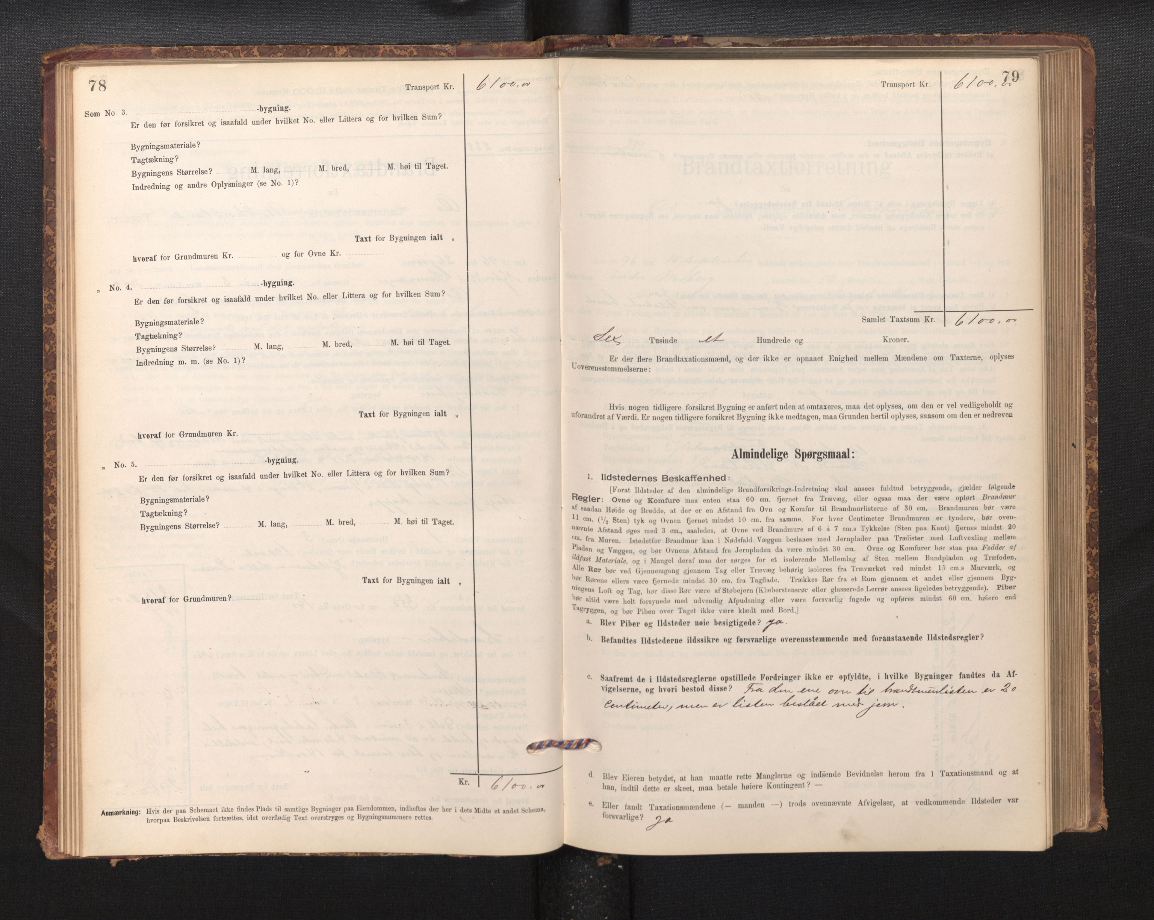 Lensmannen i Os, SAB/A-34101/0012/L0008: Branntakstprotokoll, skjematakst, 1894-1915, p. 78-79