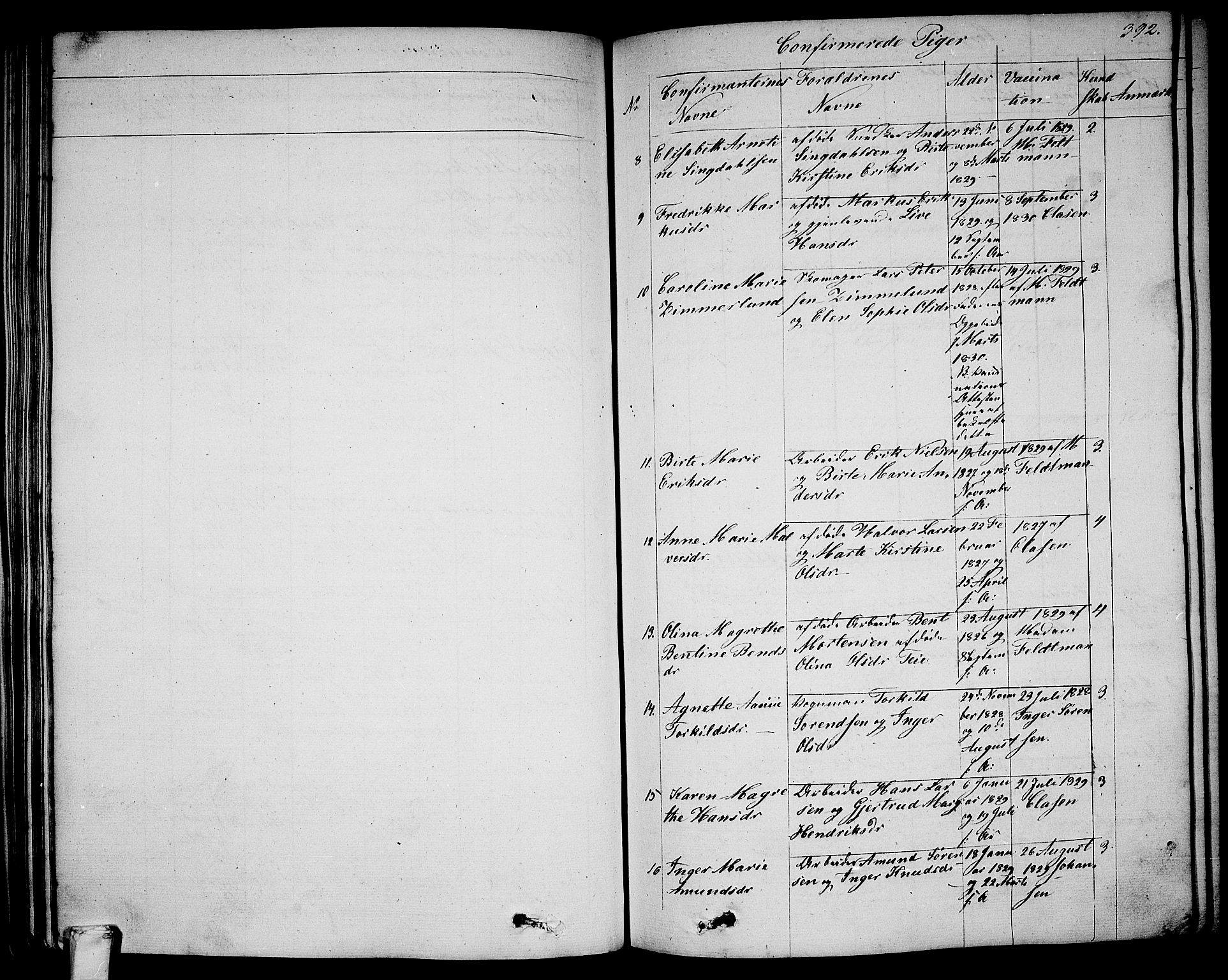 Larvik kirkebøker, AV/SAKO-A-352/G/Ga/L0003b: Parish register (copy) no. I 3B, 1830-1870, p. 392