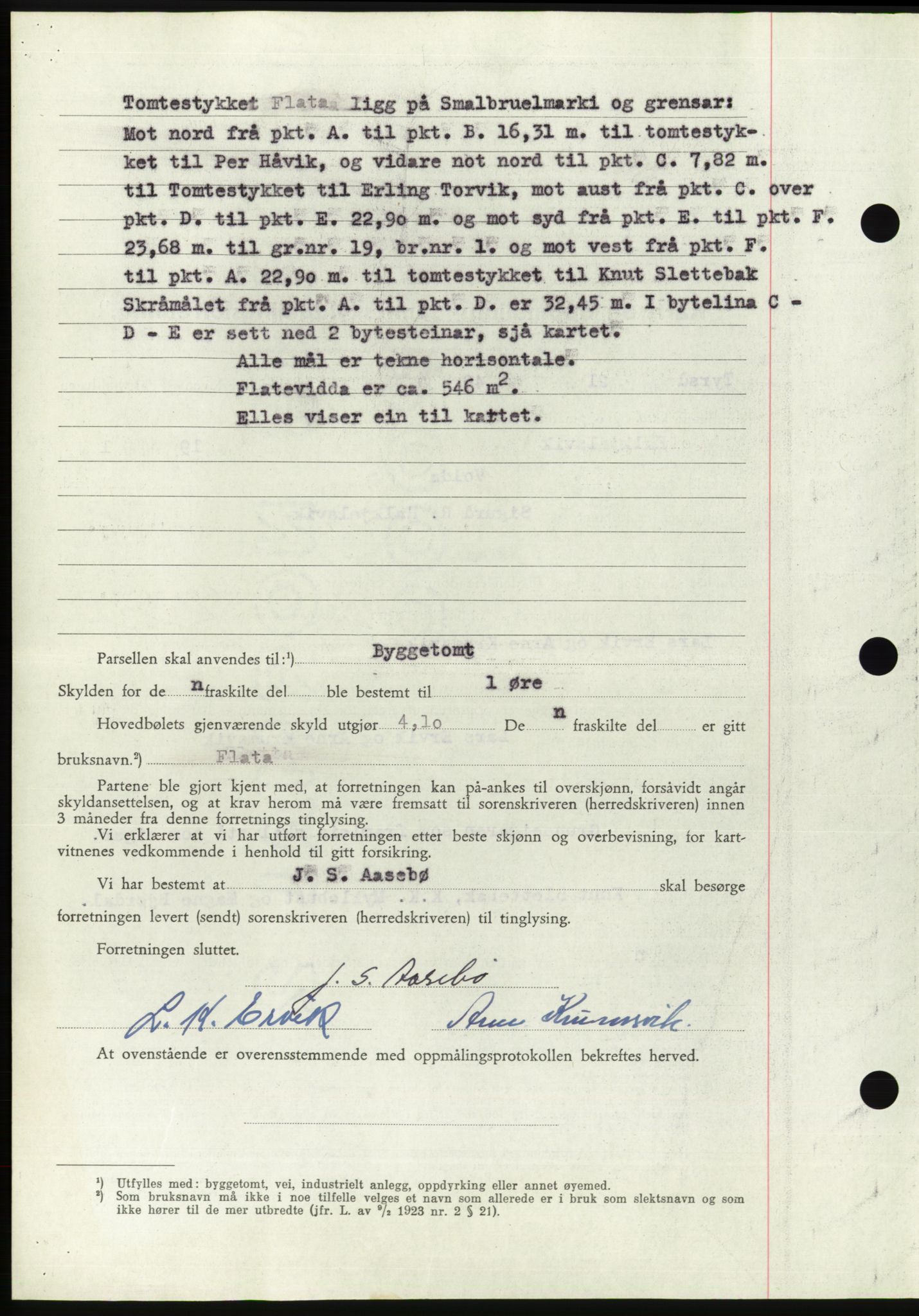 Søre Sunnmøre sorenskriveri, AV/SAT-A-4122/1/2/2C/L0083: Mortgage book no. 9A, 1948-1949, Diary no: : 1451/1948