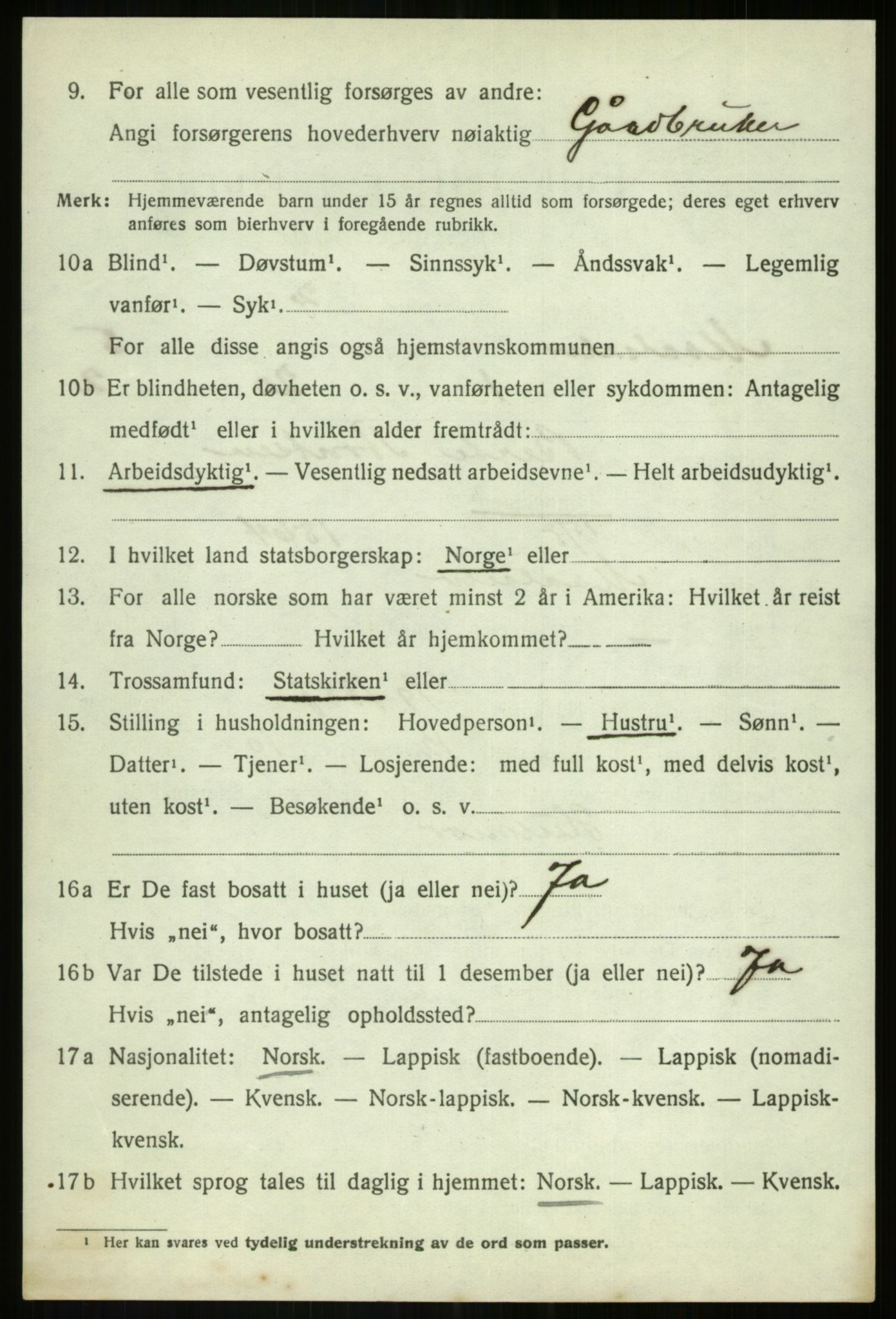 SATØ, 1920 census for Målselv, 1920, p. 3154