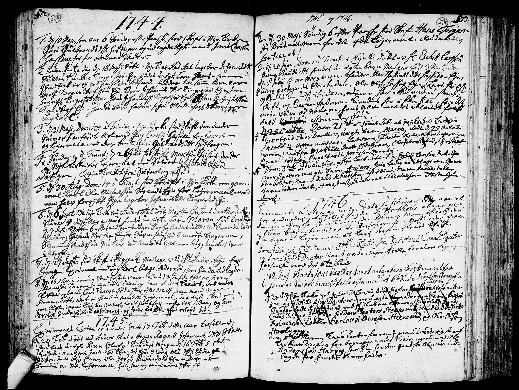 Modum kirkebøker, AV/SAKO-A-234/F/Fa/L0002: Parish register (official) no. 2, 1741-1782, p. 530-531