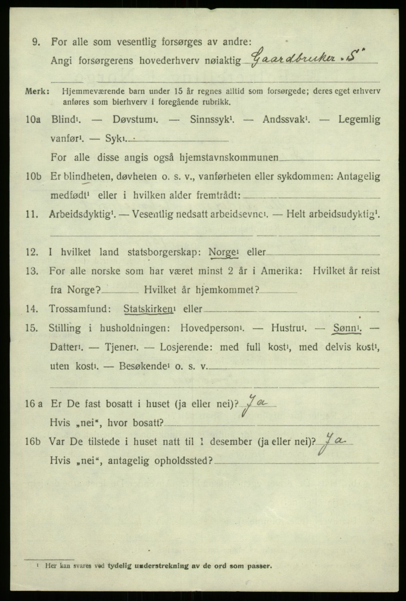 SAB, 1920 census for Fusa, 1920, p. 802