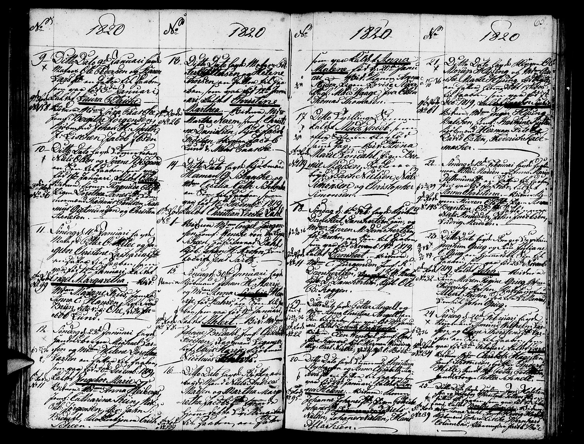 Nykirken Sokneprestembete, AV/SAB-A-77101/H/Haa/L0006: Parish register (official) no. A 6, 1808-1820, p. 65