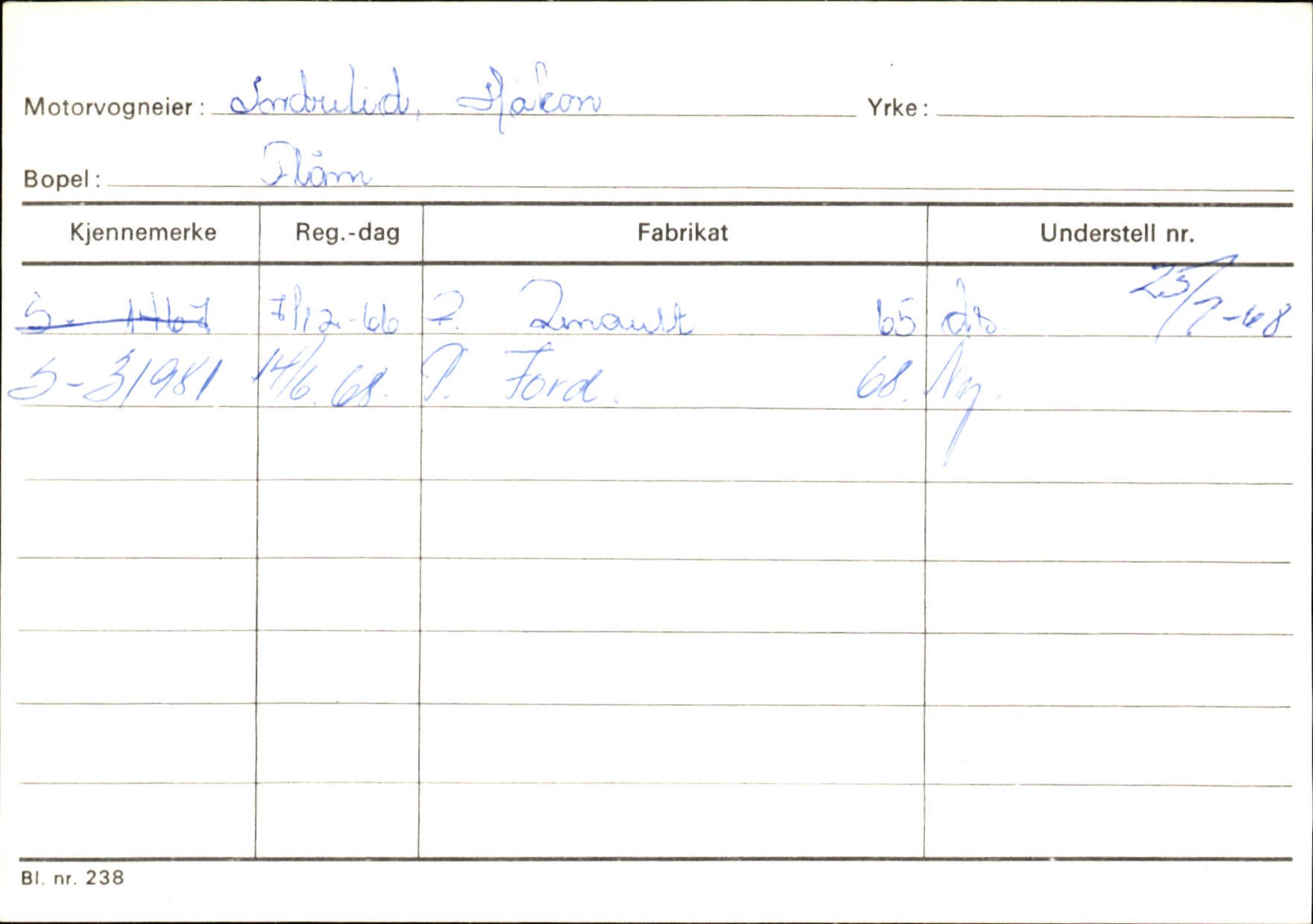 Statens vegvesen, Sogn og Fjordane vegkontor, SAB/A-5301/4/F/L0125: Eigarregister Sogndal V-Å. Aurland A-Å. Fjaler A-N, 1945-1975, p. 776