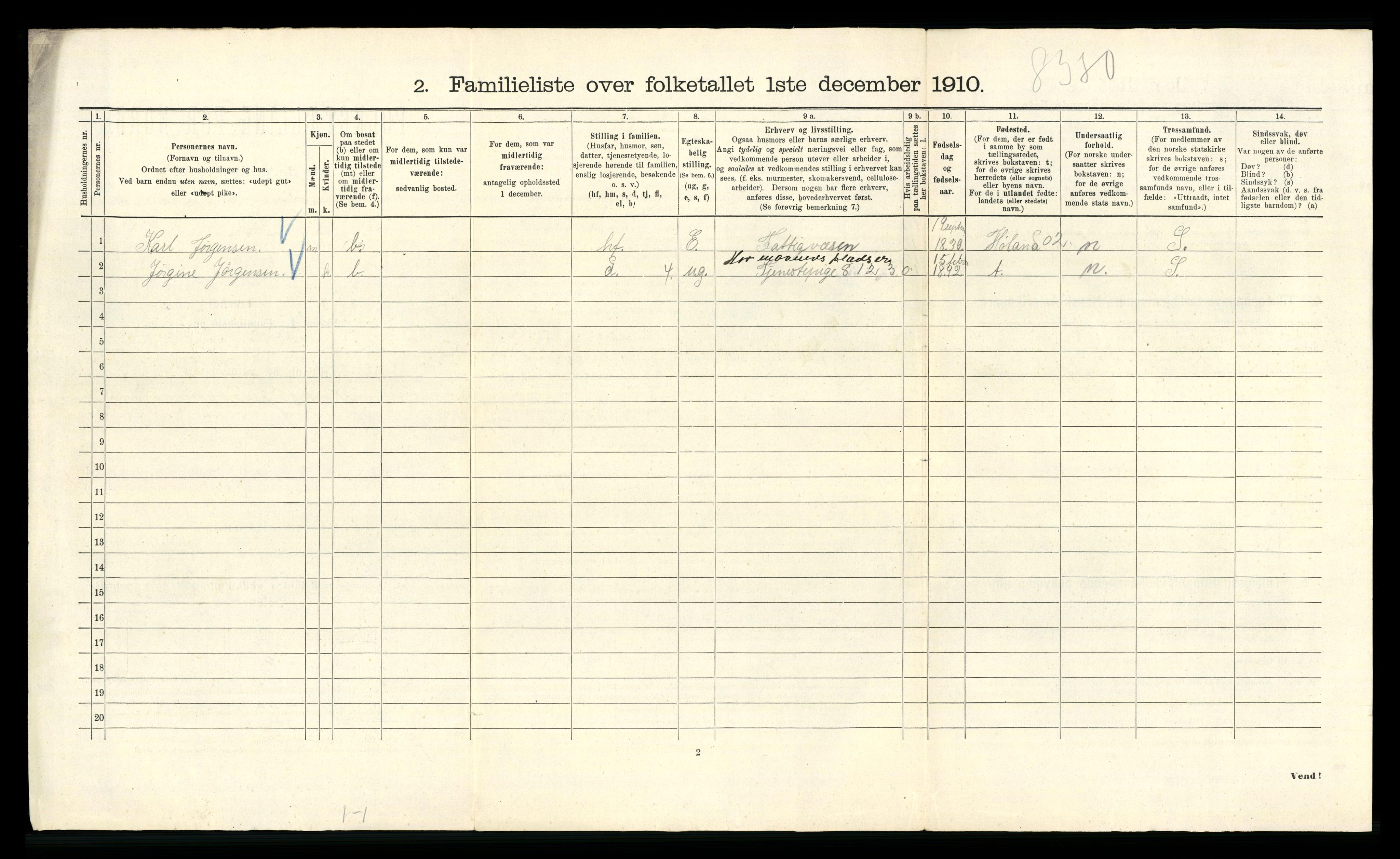 RA, 1910 census for Kristiania, 1910, p. 69292