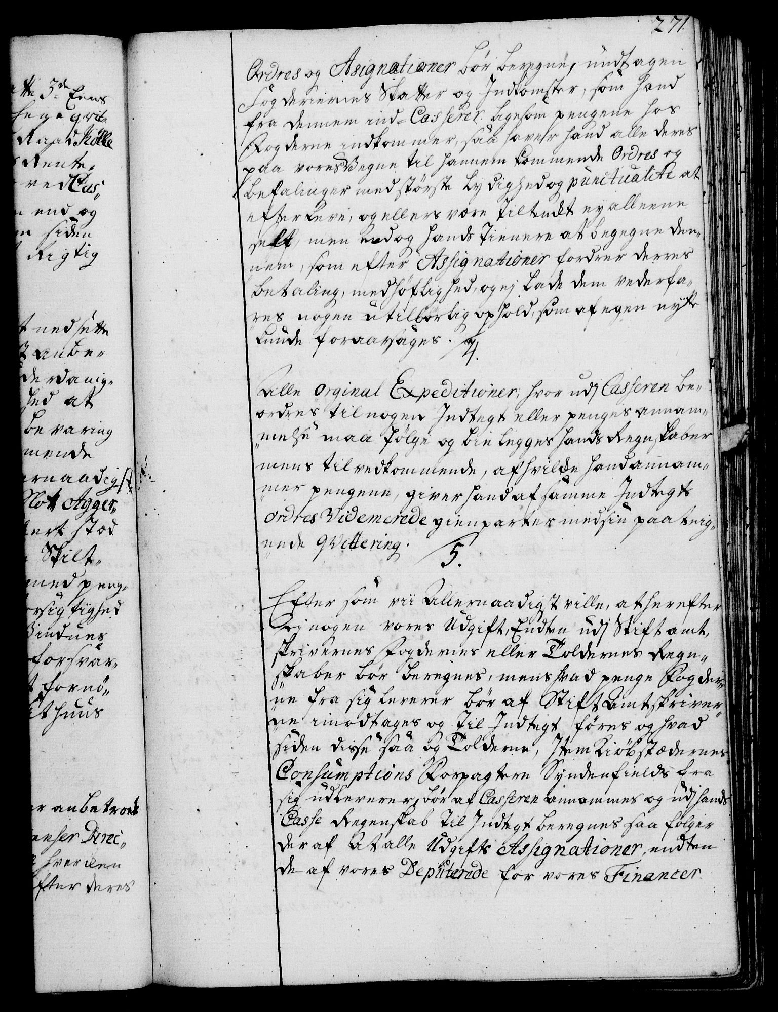 Rentekammeret, Kammerkanselliet, RA/EA-3111/G/Gg/Ggi/L0002: Norsk instruksjonsprotokoll med register (merket RK 53.35), 1729-1751, p. 271