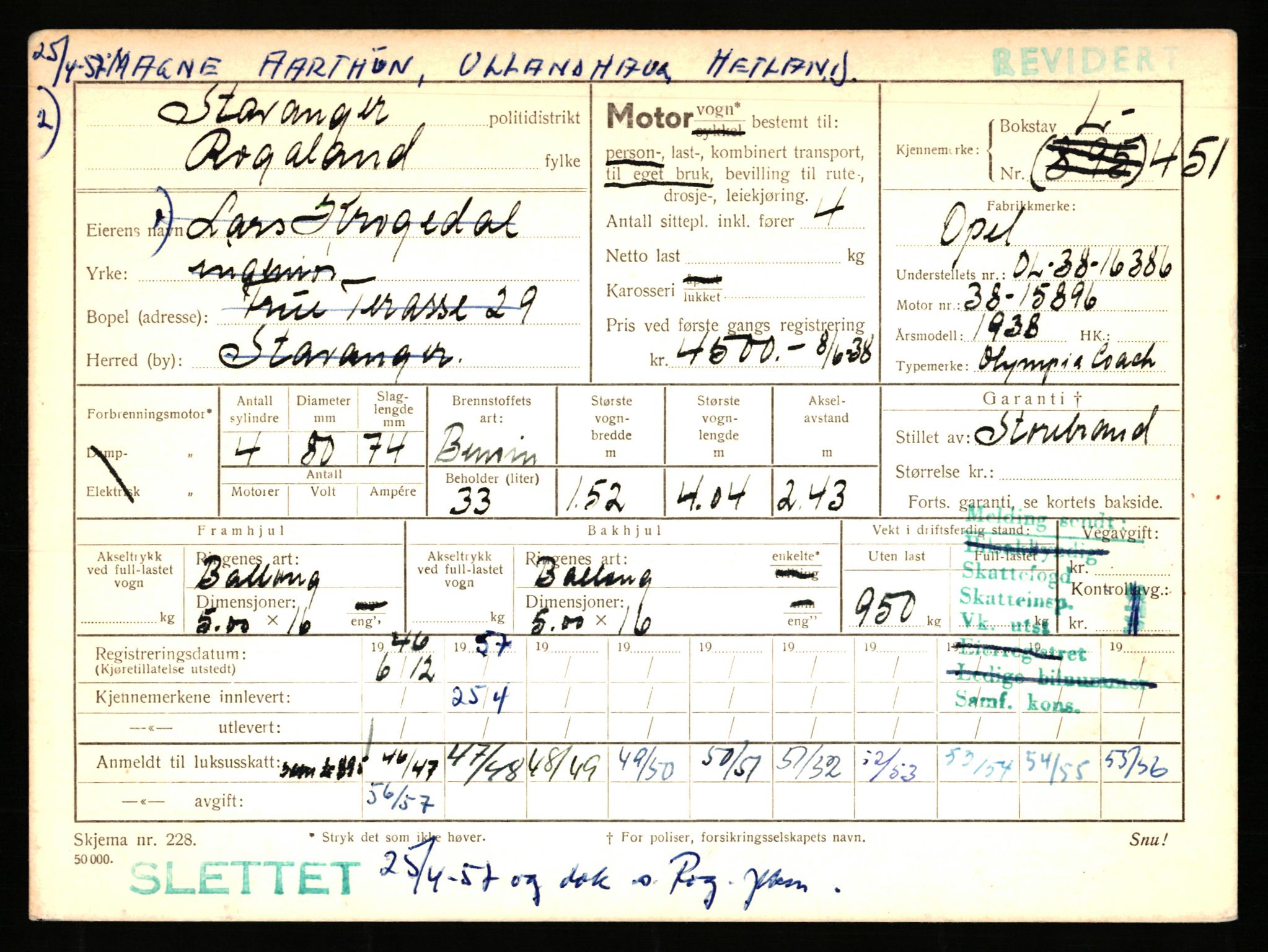 Stavanger trafikkstasjon, AV/SAST-A-101942/0/F/L0002: L-350 - L-699, 1930-1971, p. 587