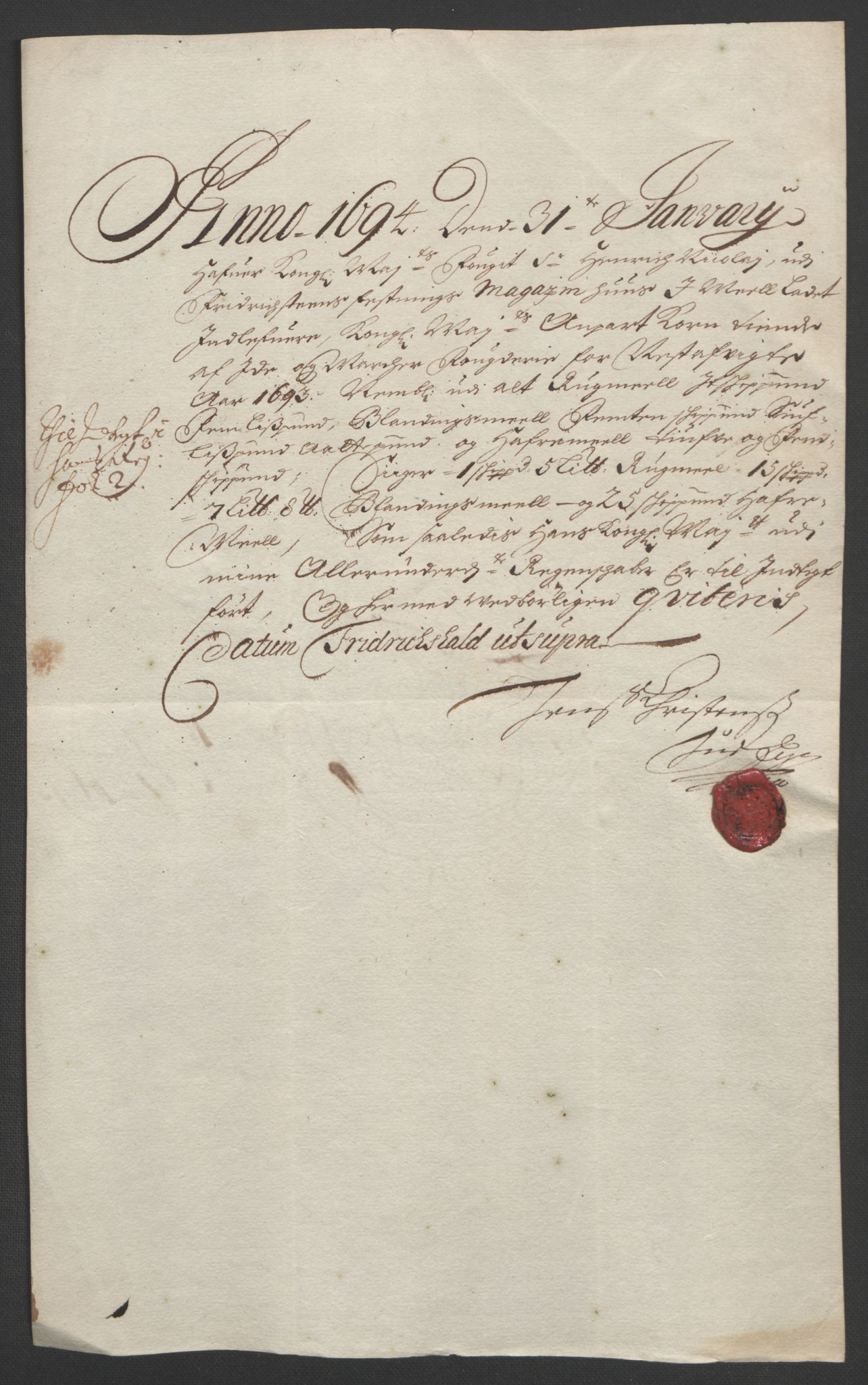 Rentekammeret inntil 1814, Reviderte regnskaper, Fogderegnskap, AV/RA-EA-4092/R01/L0011: Fogderegnskap Idd og Marker, 1692-1693, p. 343