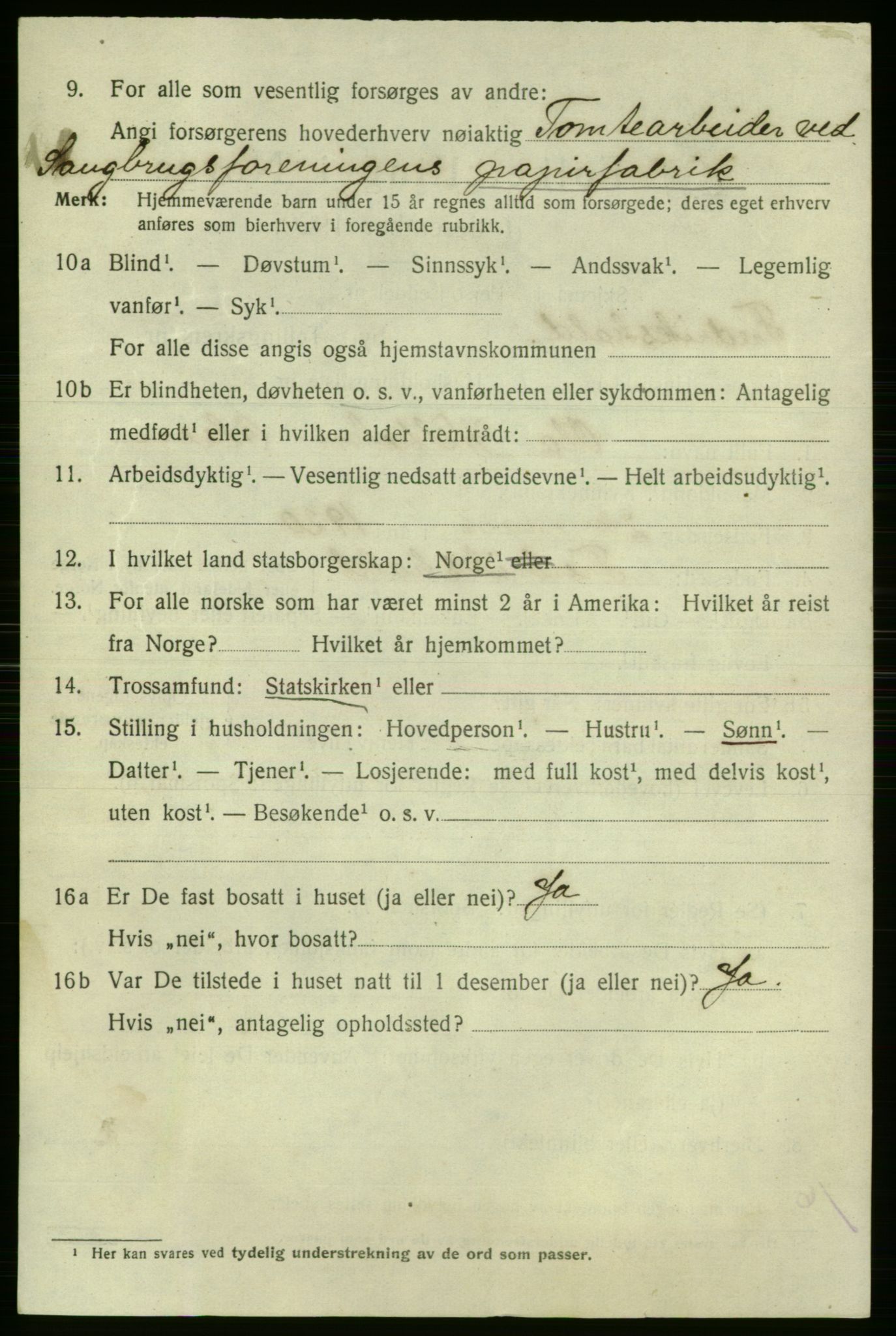 SAO, 1920 census for Fredrikshald, 1920, p. 16822