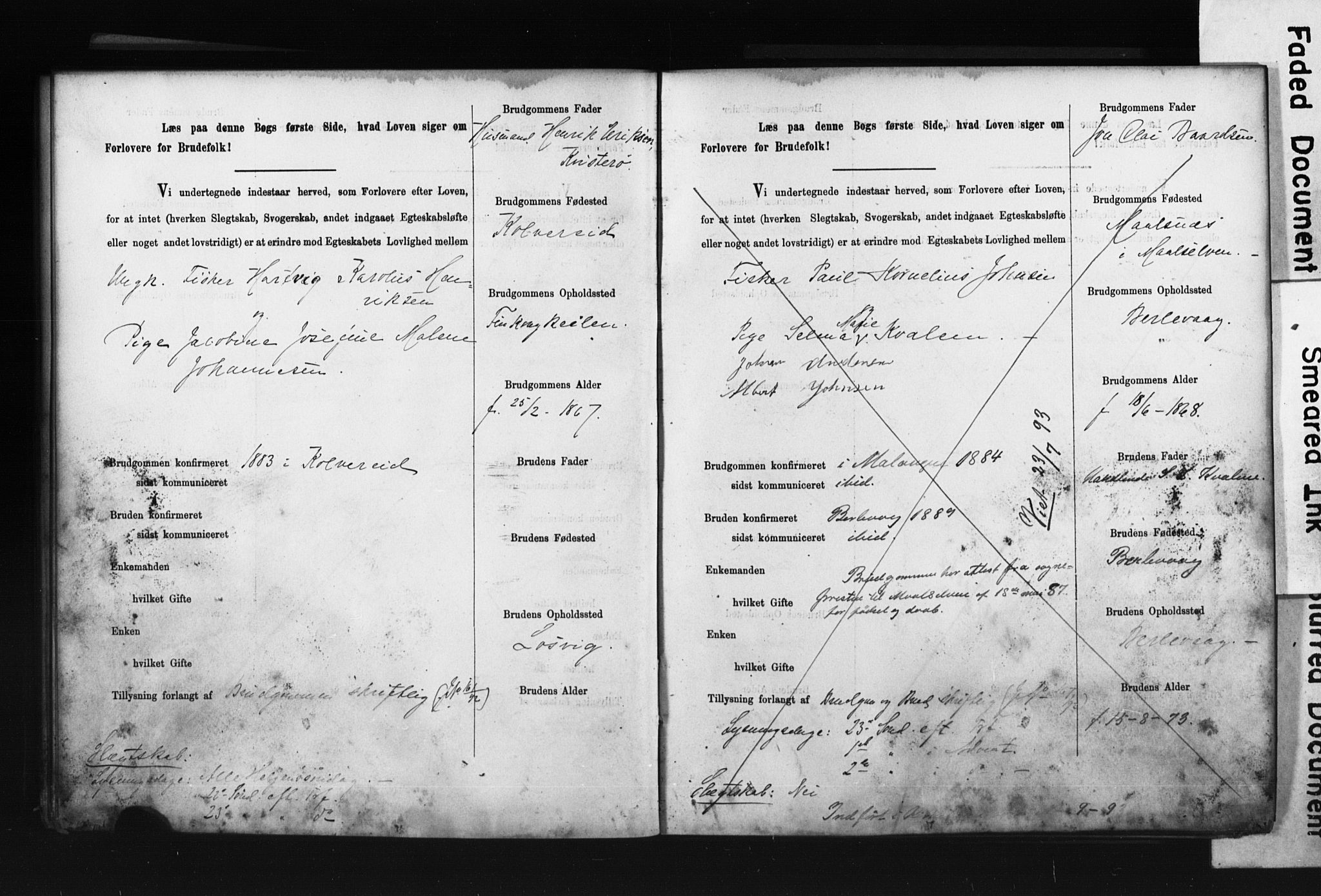 Tana sokneprestkontor, AV/SATØ-S-1334/I/Ib/L0037/0002: Banns register no. 37.2, 1891-1903