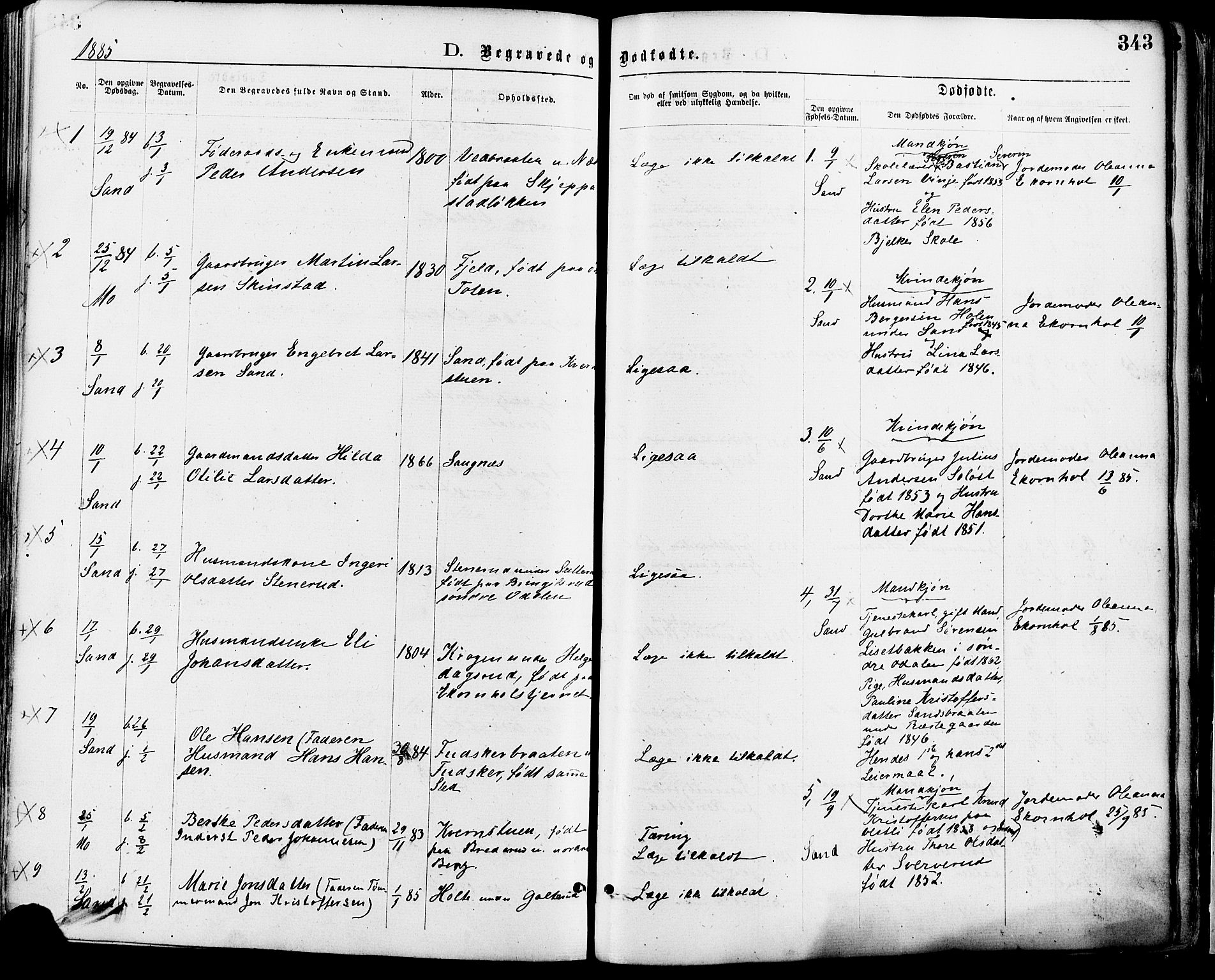 Nord-Odal prestekontor, AV/SAH-PREST-032/H/Ha/Haa/L0005: Parish register (official) no. 5, 1874-1885, p. 343