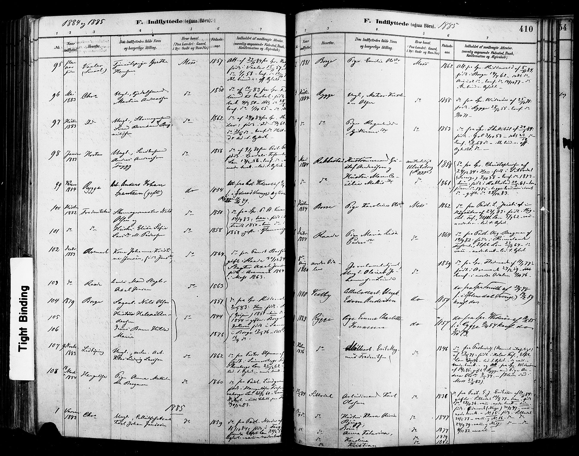 Moss prestekontor Kirkebøker, SAO/A-2003/F/Fb/L0001: Parish register (official) no. II 1, 1878-1886, p. 410