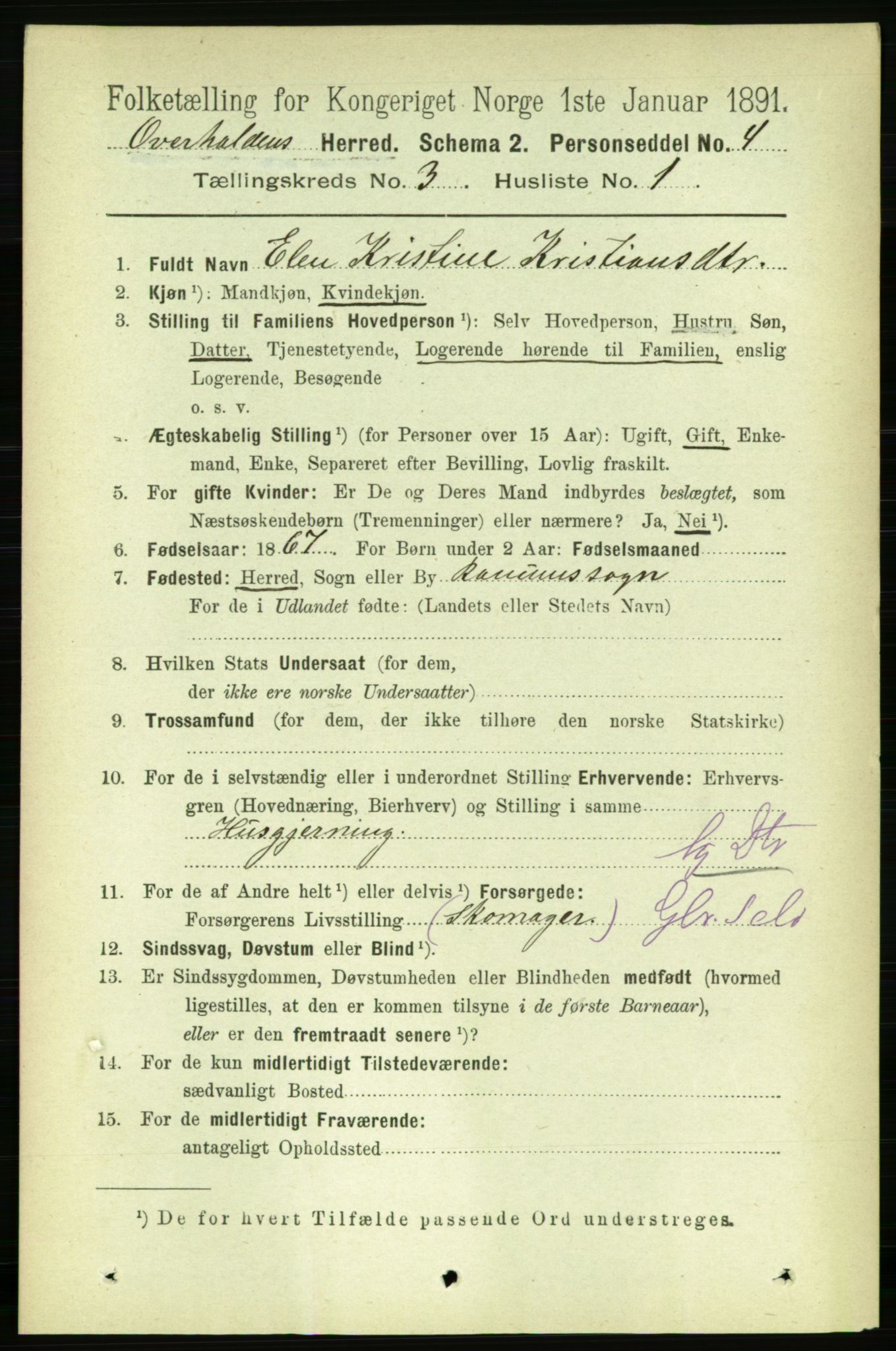 RA, 1891 census for 1744 Overhalla, 1891, p. 752