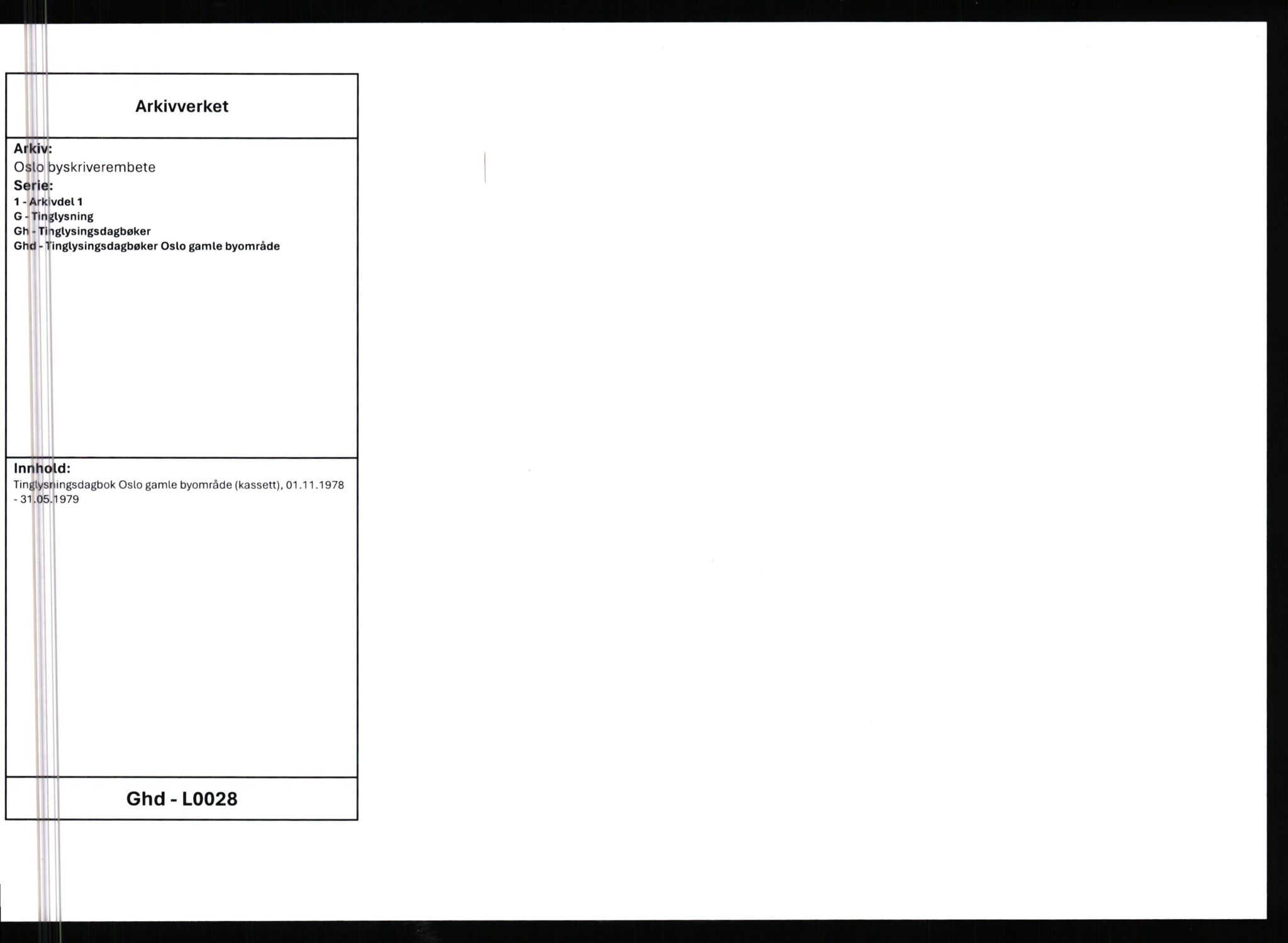 Oslo byskriverembete, AV/SAO-A-10227/1/G/Gh/Ghd/L0028: Mortgage register no. 28, 1978-1979