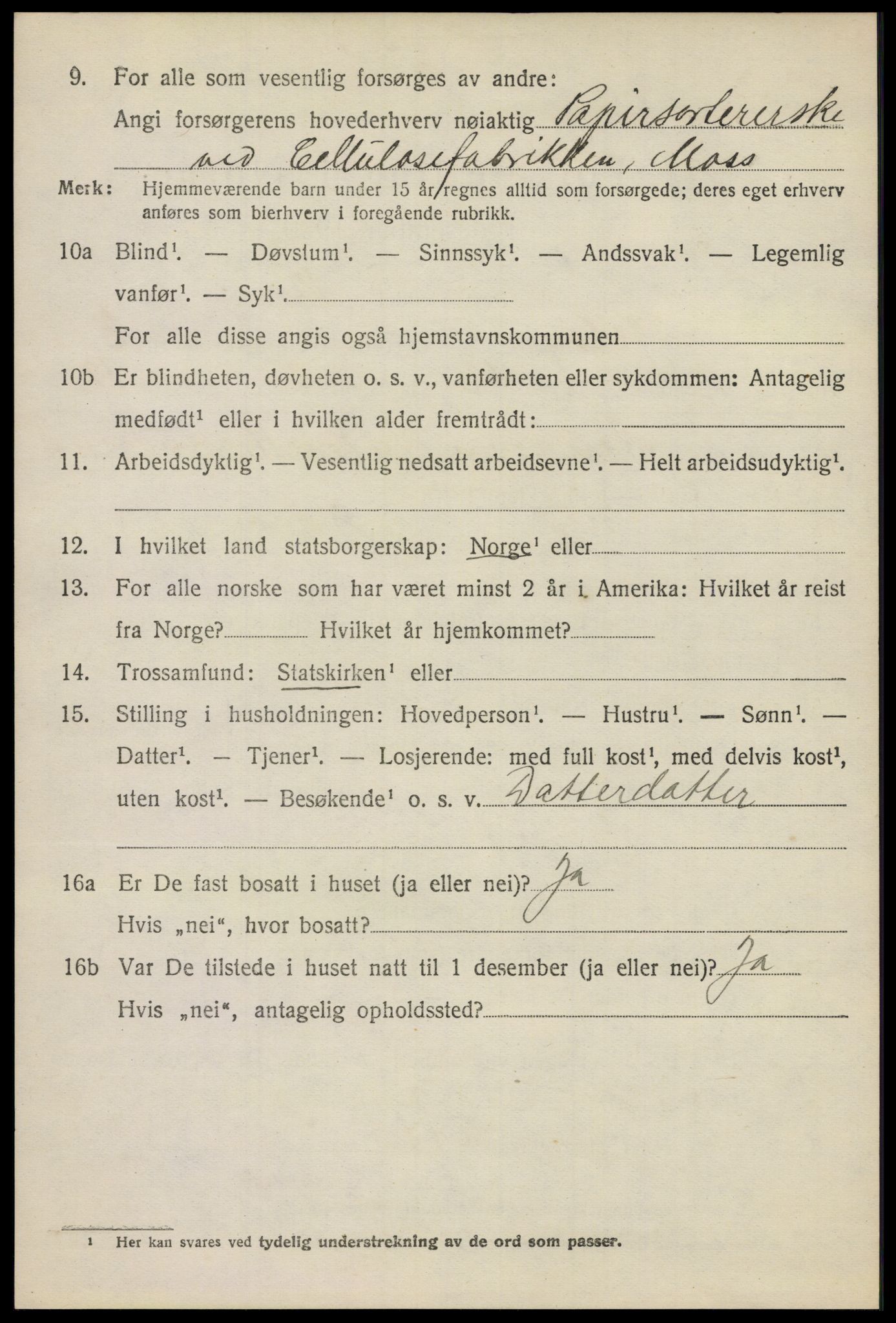 SAO, 1920 census for Moss land district, 1920, p. 3760