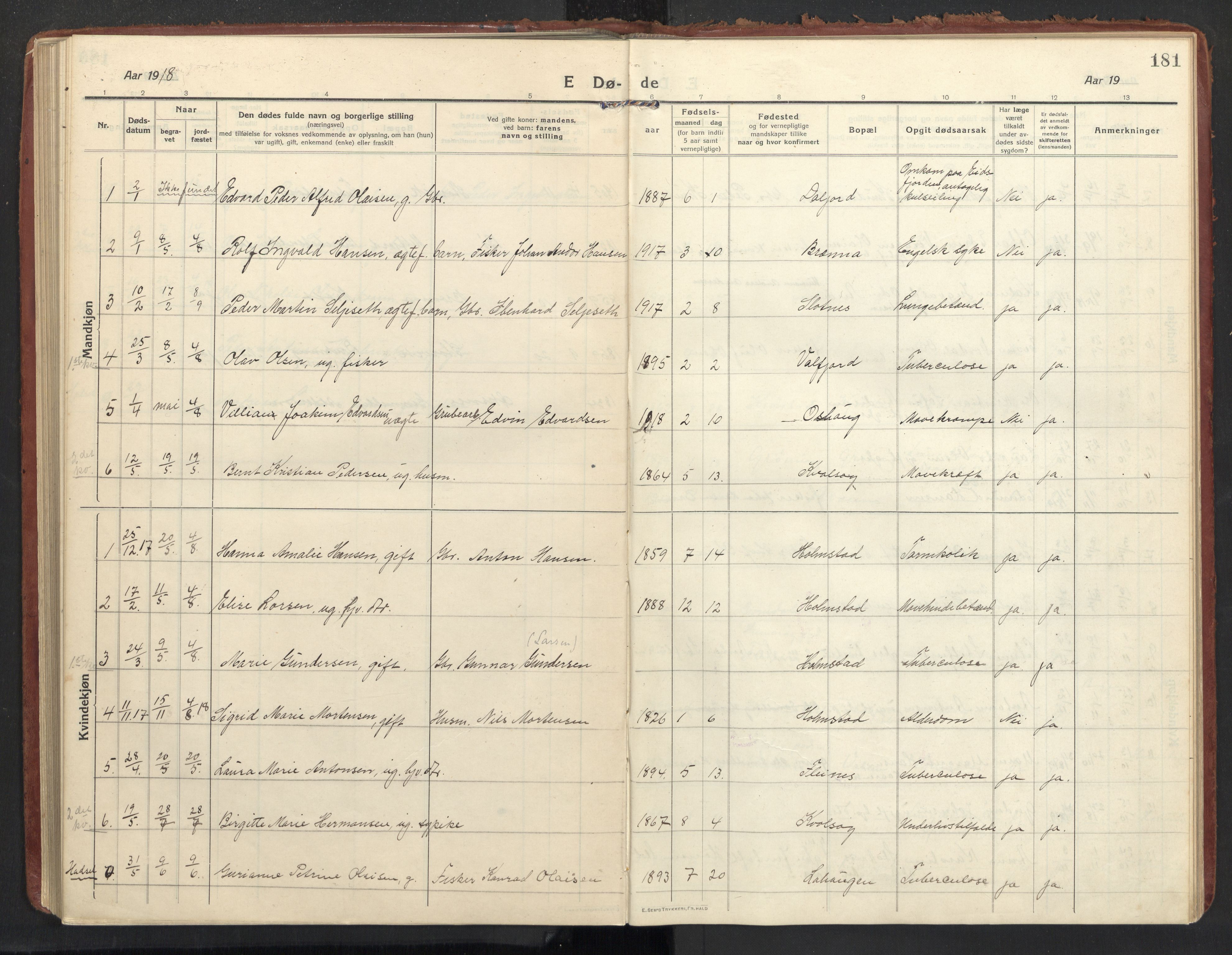 Ministerialprotokoller, klokkerbøker og fødselsregistre - Nordland, SAT/A-1459/890/L1288: Parish register (official) no. 890A03, 1915-1925, p. 181