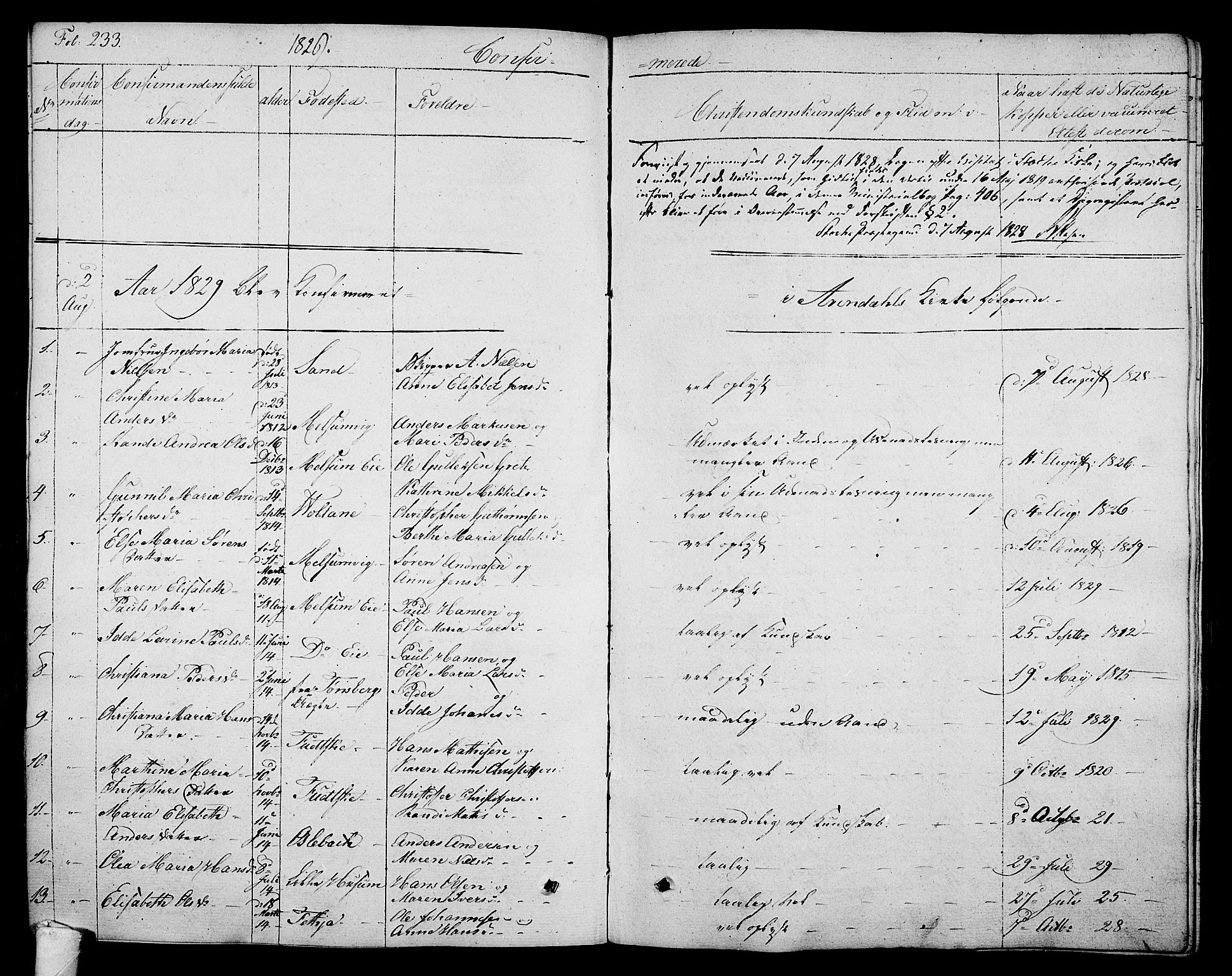 Stokke kirkebøker, AV/SAKO-A-320/F/Fa/L0006: Parish register (official) no. I 6, 1826-1843, p. 233