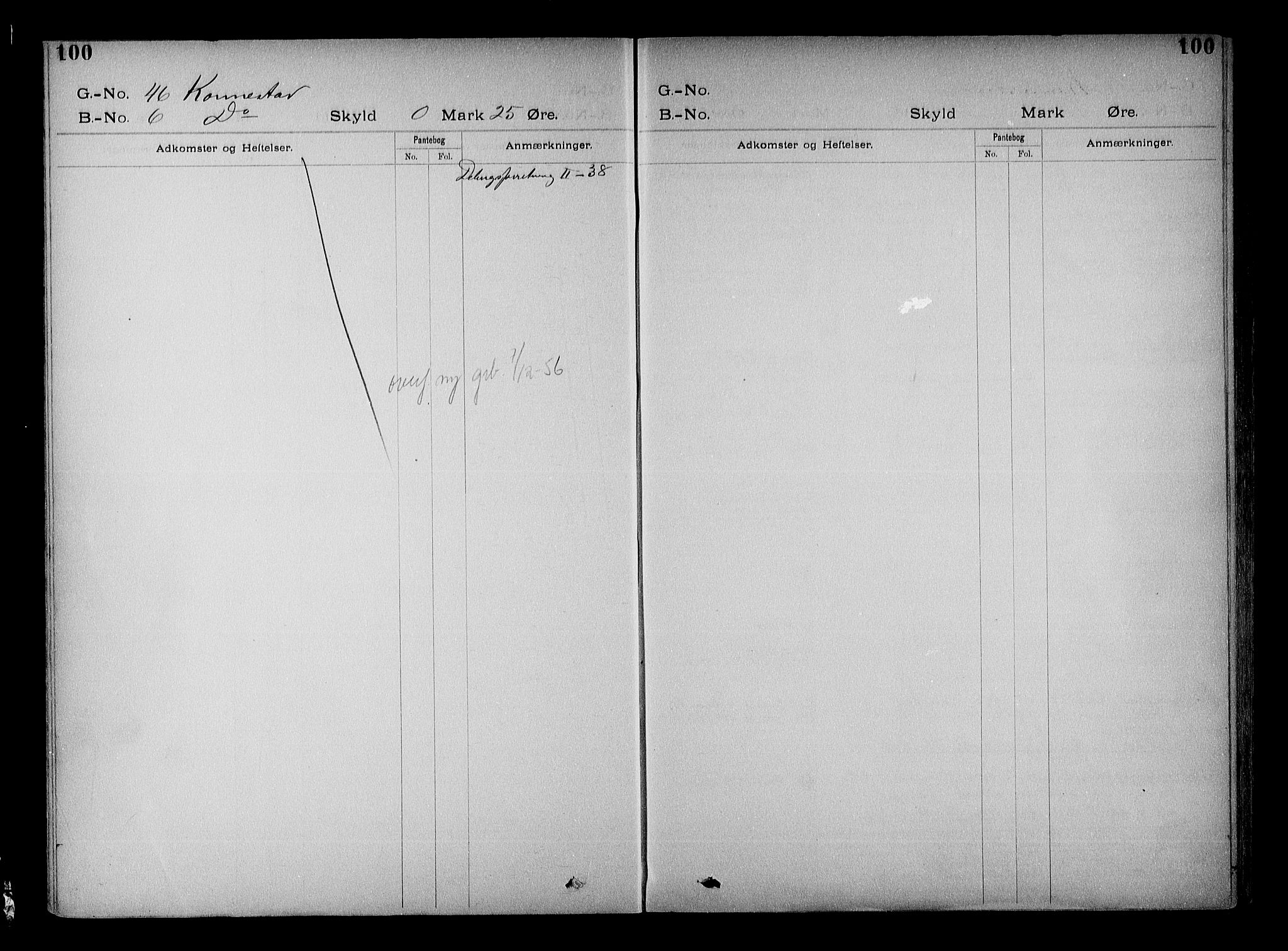 Vestre Nedenes/Sand sorenskriveri, SAK/1221-0010/G/Ga/L0022: Mortgage register no. 15, 1899-1957, p. 100