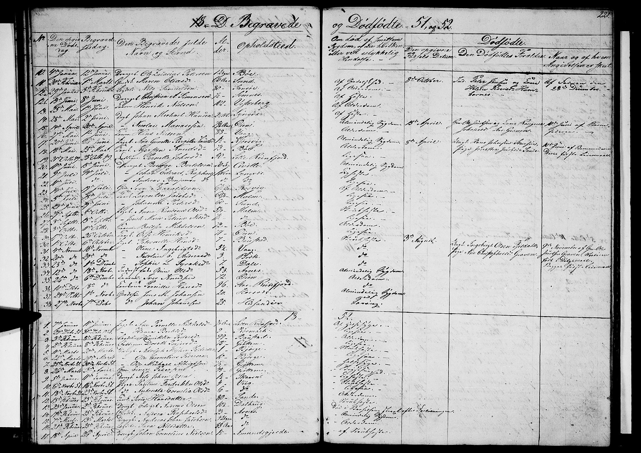 Ministerialprotokoller, klokkerbøker og fødselsregistre - Nordland, SAT/A-1459/812/L0187: Parish register (copy) no. 812C05, 1850-1883, p. 221