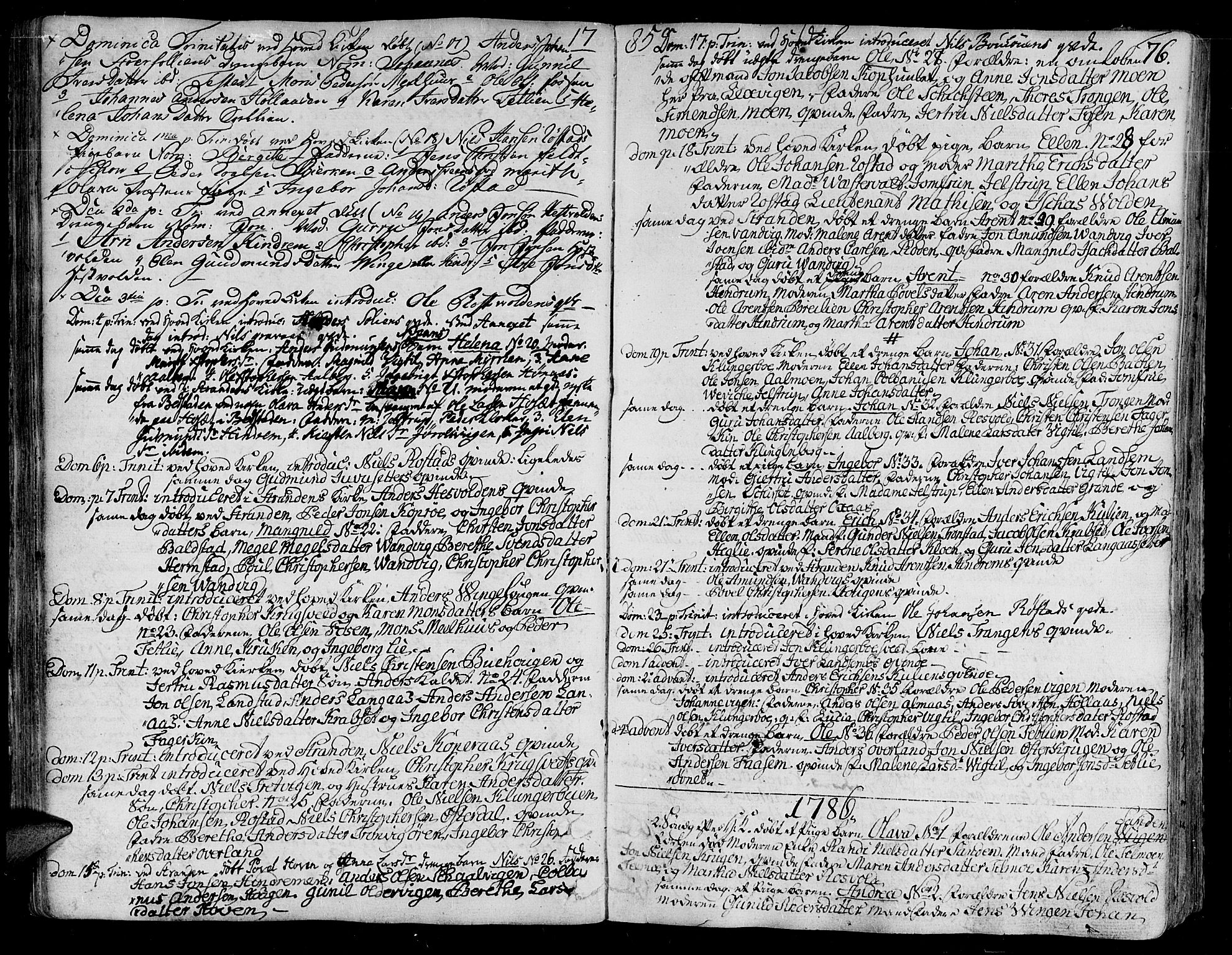 Ministerialprotokoller, klokkerbøker og fødselsregistre - Nord-Trøndelag, SAT/A-1458/701/L0004: Parish register (official) no. 701A04, 1783-1816, p. 76