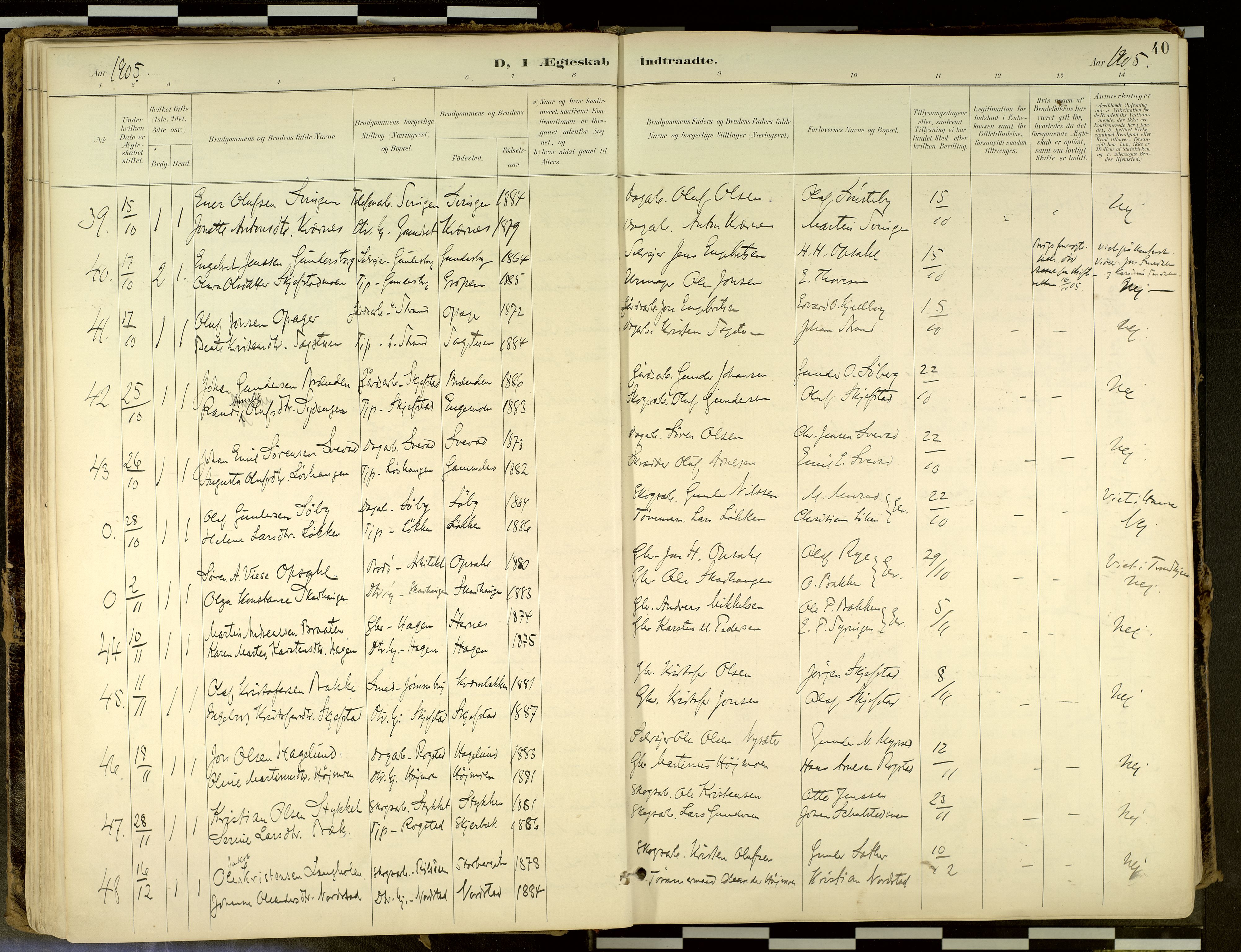 Elverum prestekontor, SAH/PREST-044/H/Ha/Haa/L0018: Parish register (official) no. 18, 1894-1914, p. 40