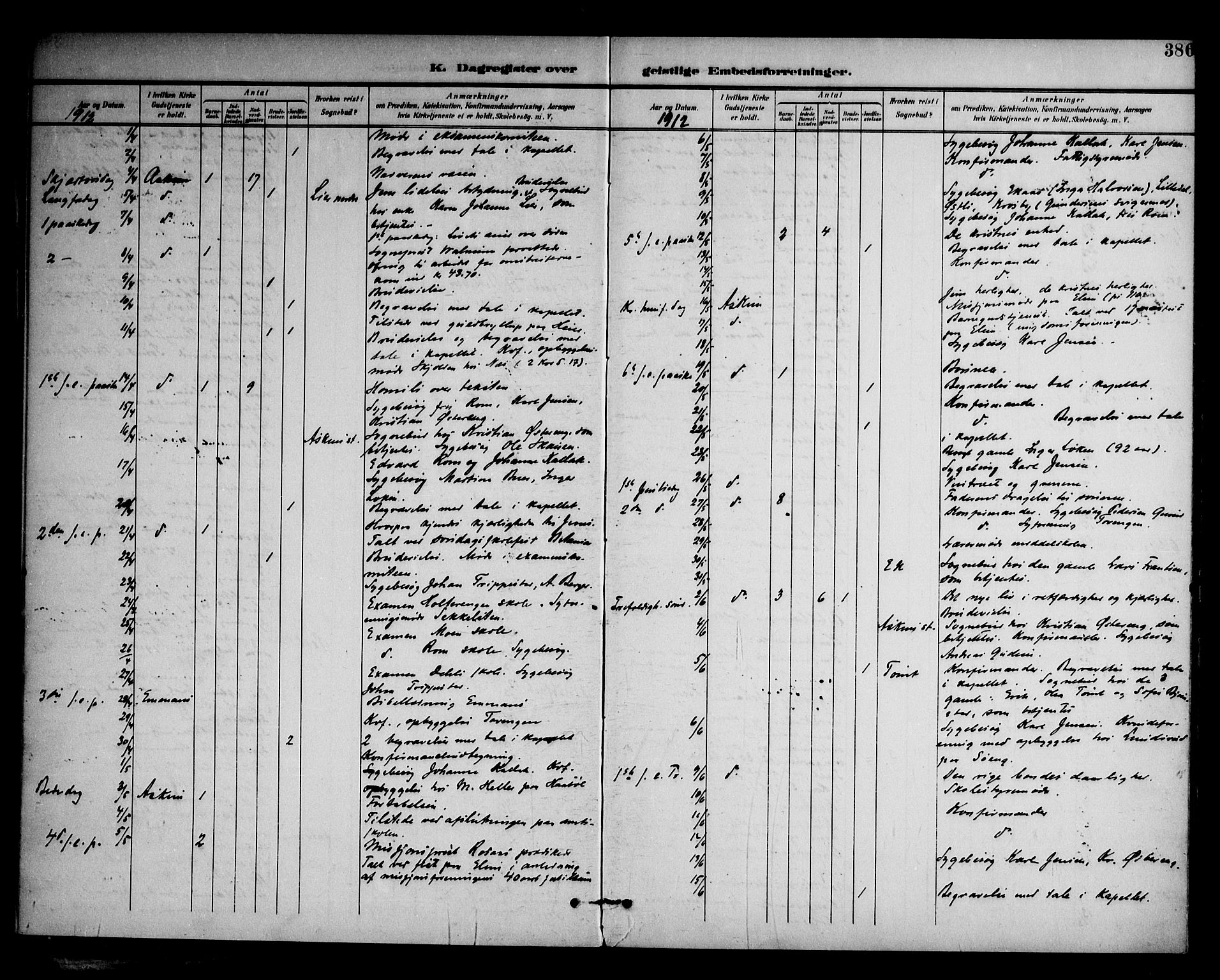 Askim prestekontor Kirkebøker, AV/SAO-A-10900/F/Fa/L0008: Parish register (official) no. 8, 1898-1912, p. 386