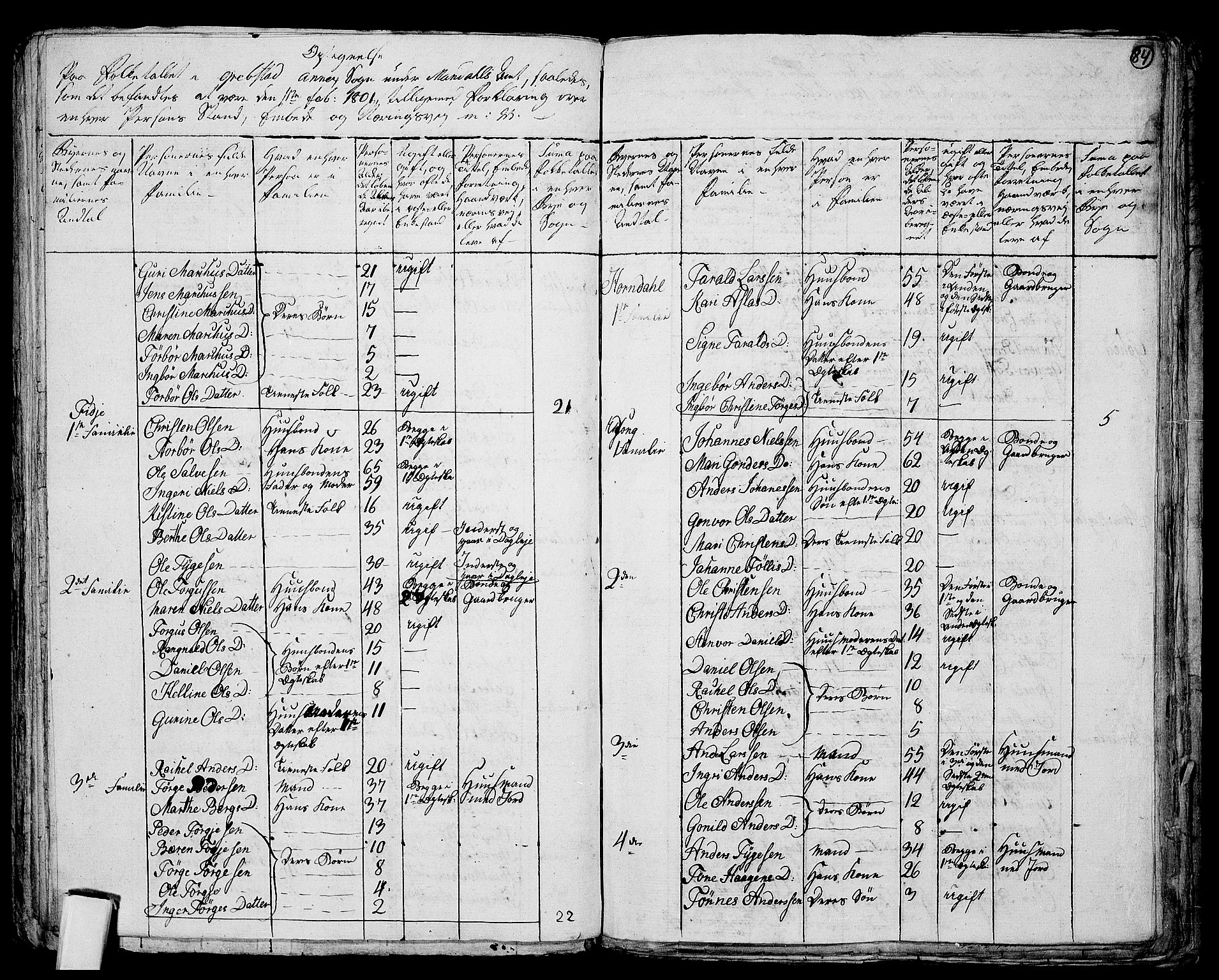 RA, 1801 census for 1018P Søgne, 1801, p. 83b-84a