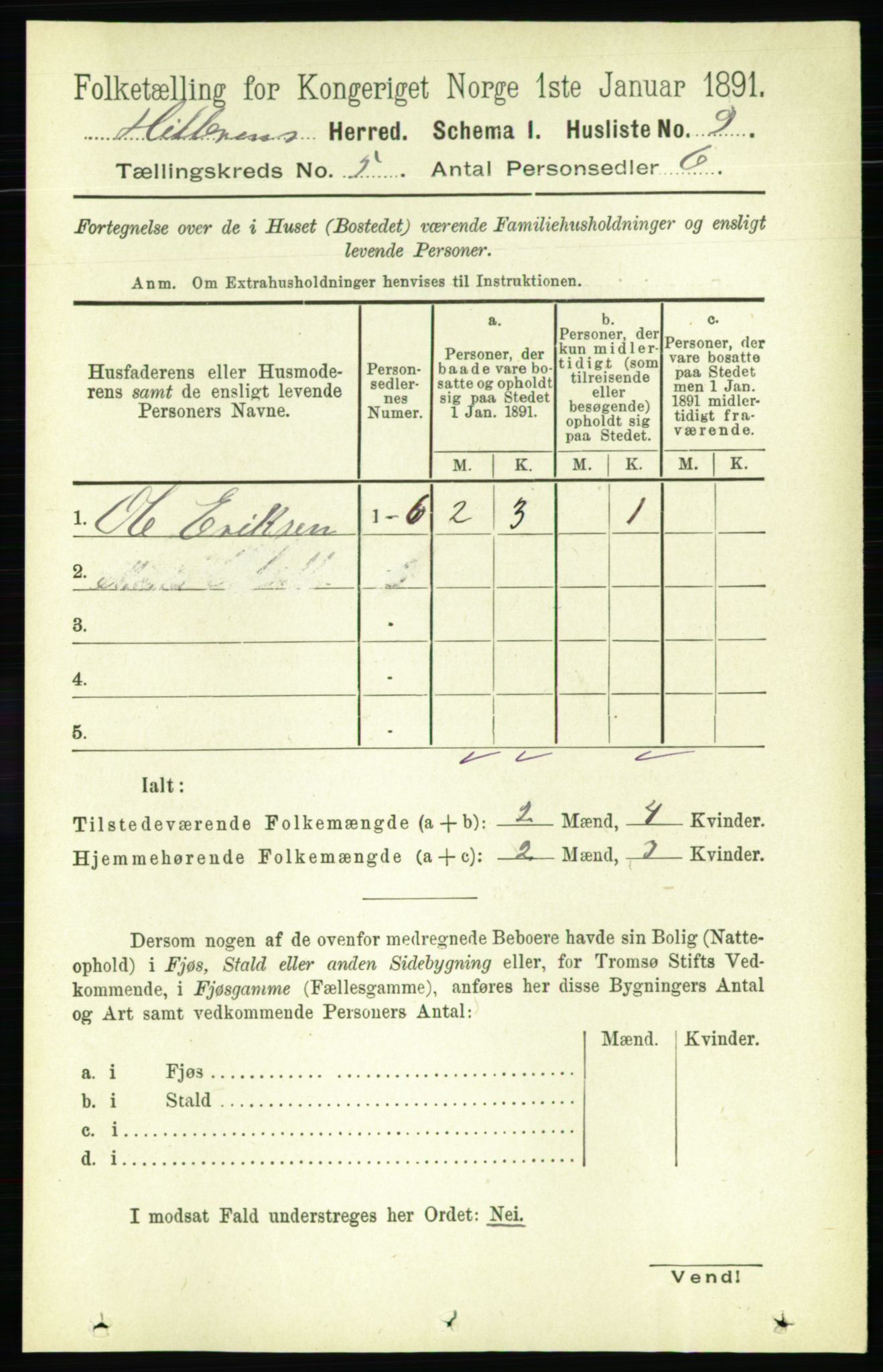 RA, 1891 census for 1617 Hitra, 1891, p. 869