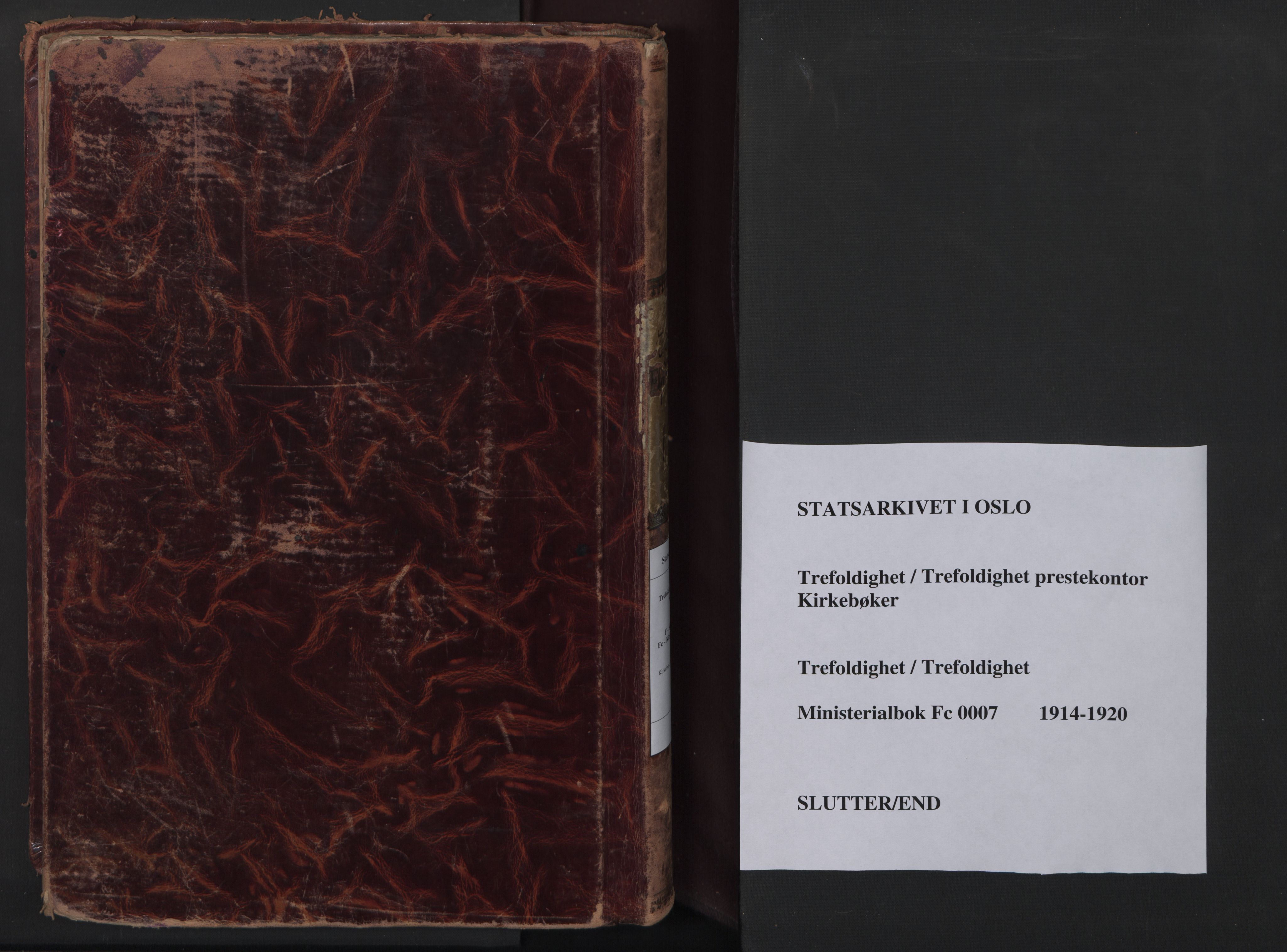 Trefoldighet prestekontor Kirkebøker, AV/SAO-A-10882/F/Fc/L0007: Parish register (official) no. III 7, 1914-1920