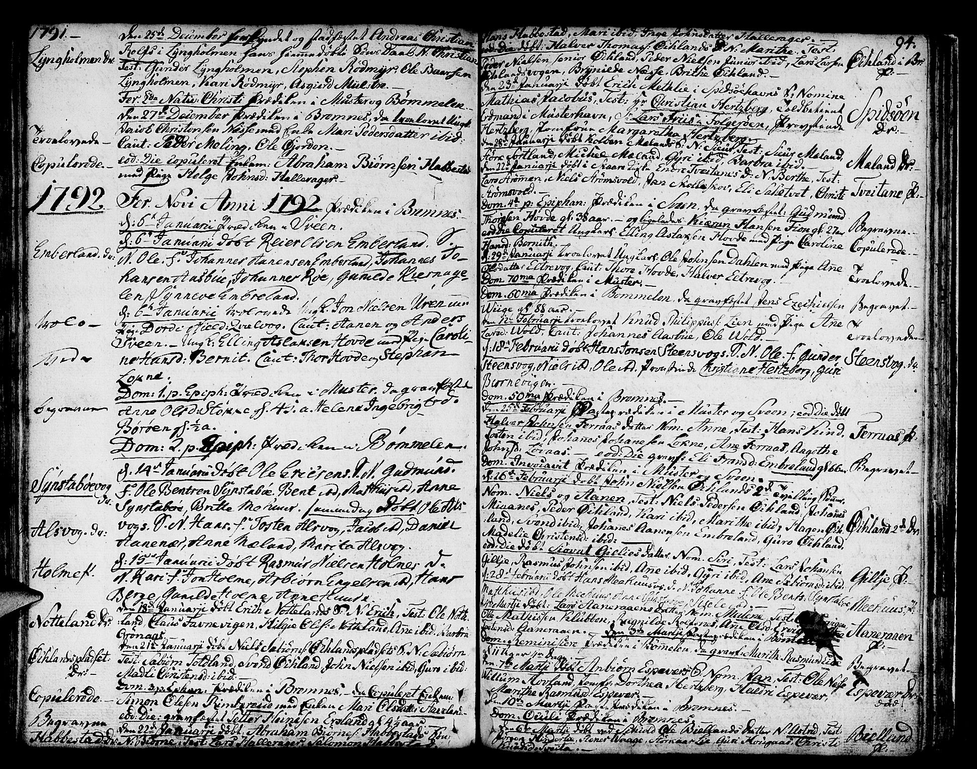 Finnås sokneprestembete, SAB/A-99925/H/Ha/Haa/Haaa/L0003: Parish register (official) no. A 3, 1765-1803, p. 94