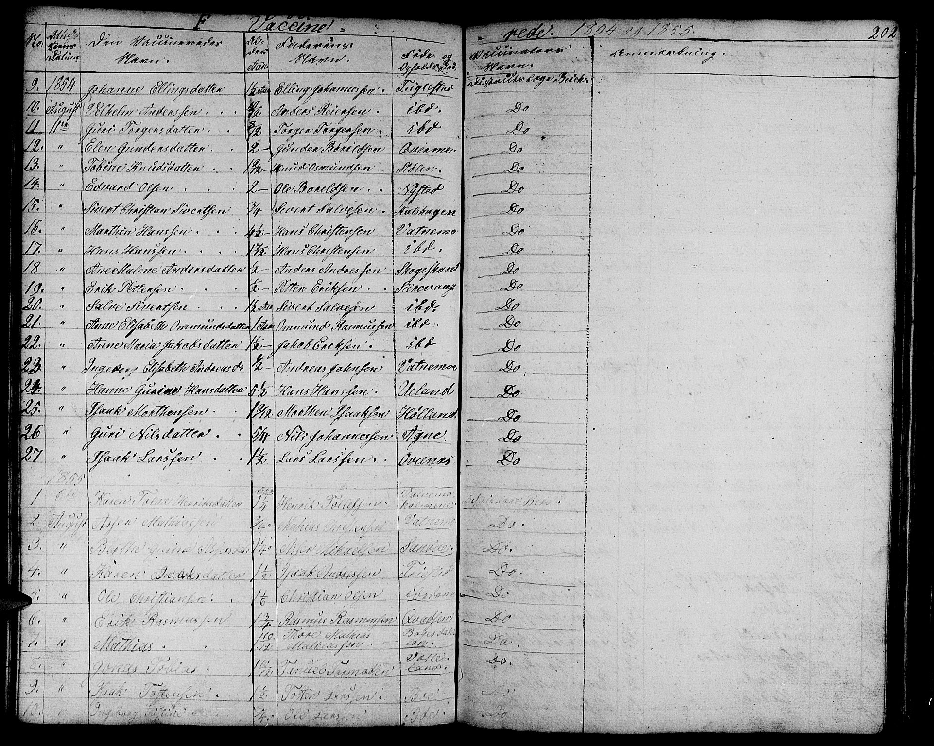 Eigersund sokneprestkontor, SAST/A-101807/S09/L0003: Parish register (copy) no. B 3, 1846-1875, p. 202