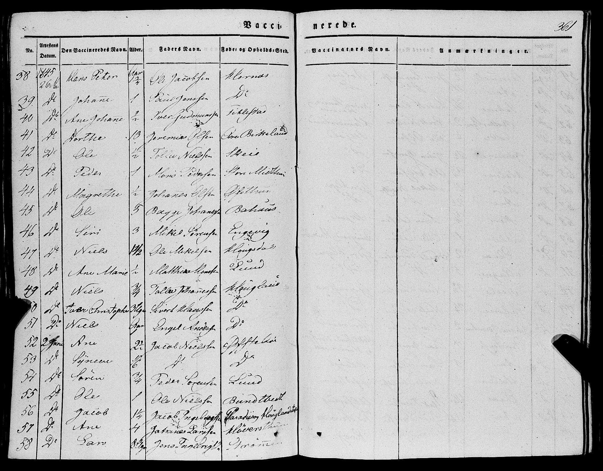 Fana Sokneprestembete, AV/SAB-A-75101/H/Haa/Haaa/L0008: Parish register (official) no. A 8, 1829-1851, p. 361