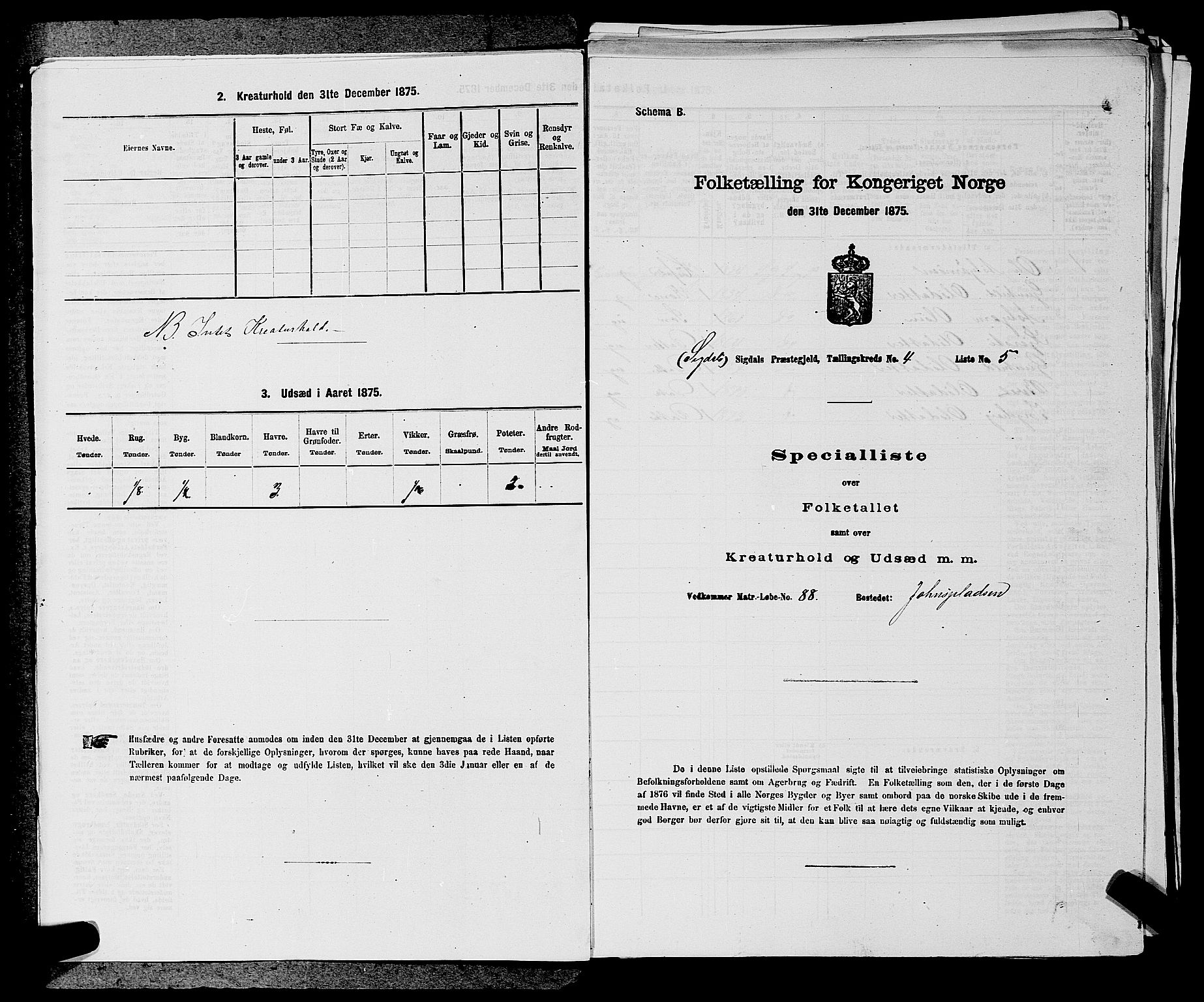 SAKO, 1875 census for 0621P Sigdal, 1875, p. 574