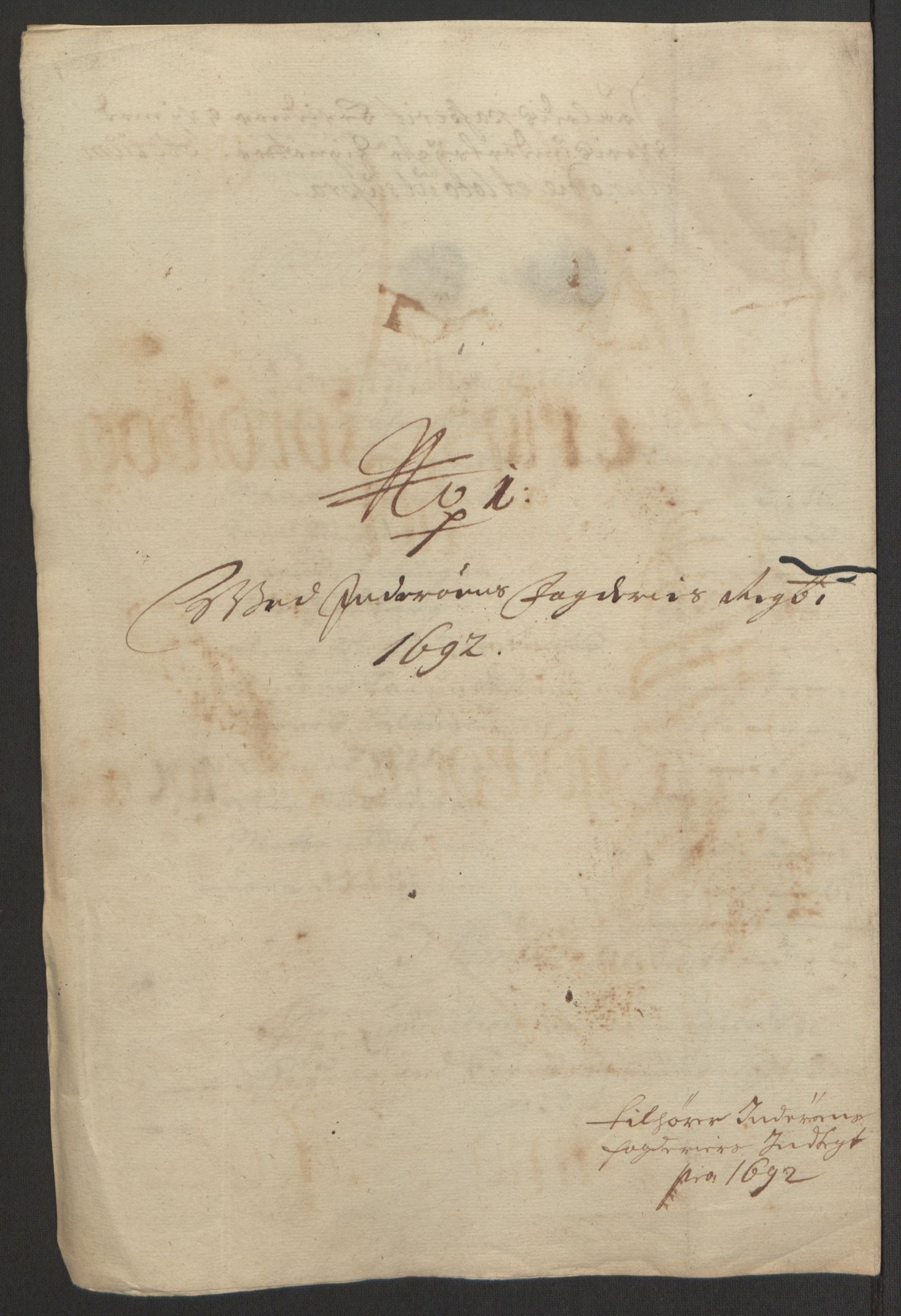 Rentekammeret inntil 1814, Reviderte regnskaper, Fogderegnskap, AV/RA-EA-4092/R63/L4308: Fogderegnskap Inderøy, 1692-1694, p. 202