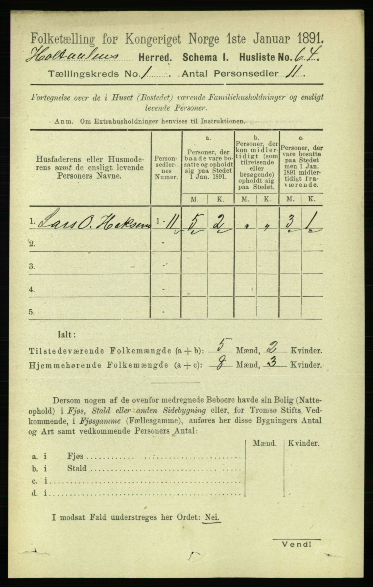 RA, 1891 census for 1645 Haltdalen, 1891, p. 79