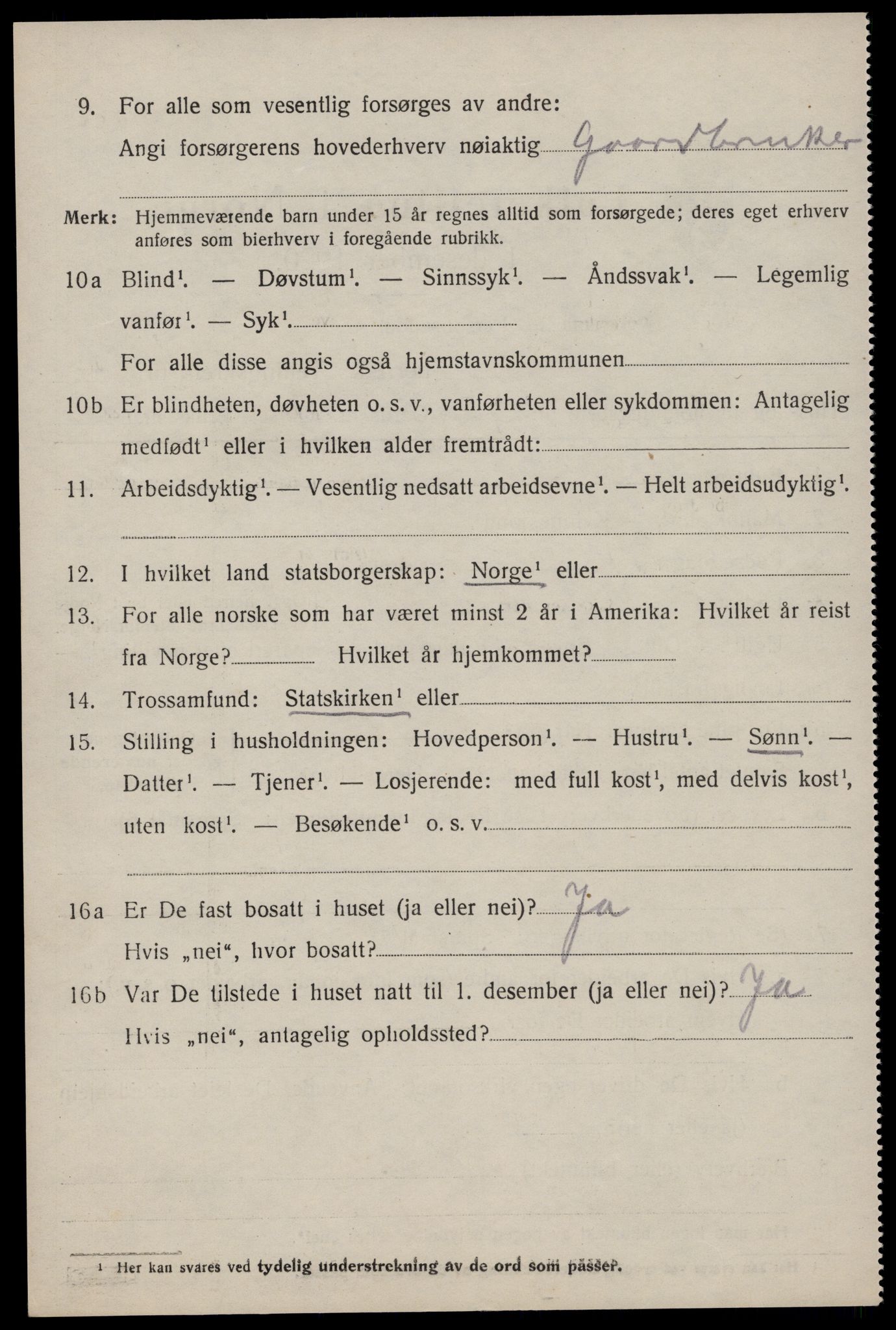 SAST, 1920 census for Finnøy, 1920, p. 3649