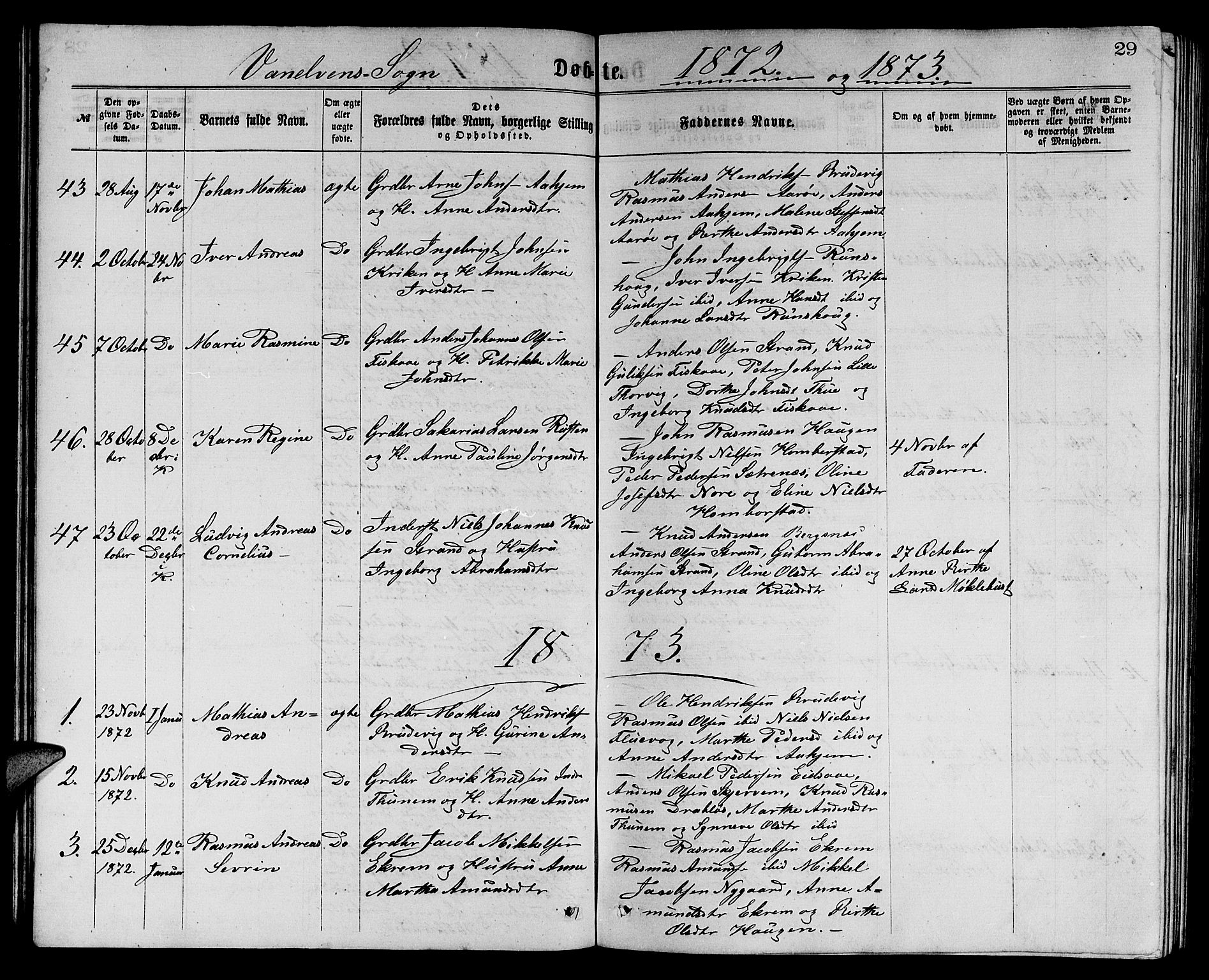 Ministerialprotokoller, klokkerbøker og fødselsregistre - Møre og Romsdal, SAT/A-1454/501/L0016: Parish register (copy) no. 501C02, 1868-1884, p. 29