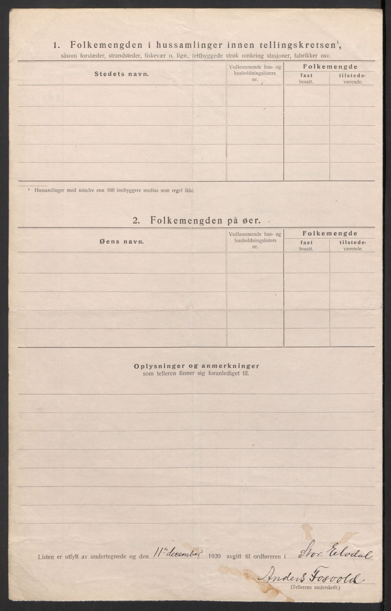 SAH, 1920 census for Stor-Elvdal, 1920, p. 41