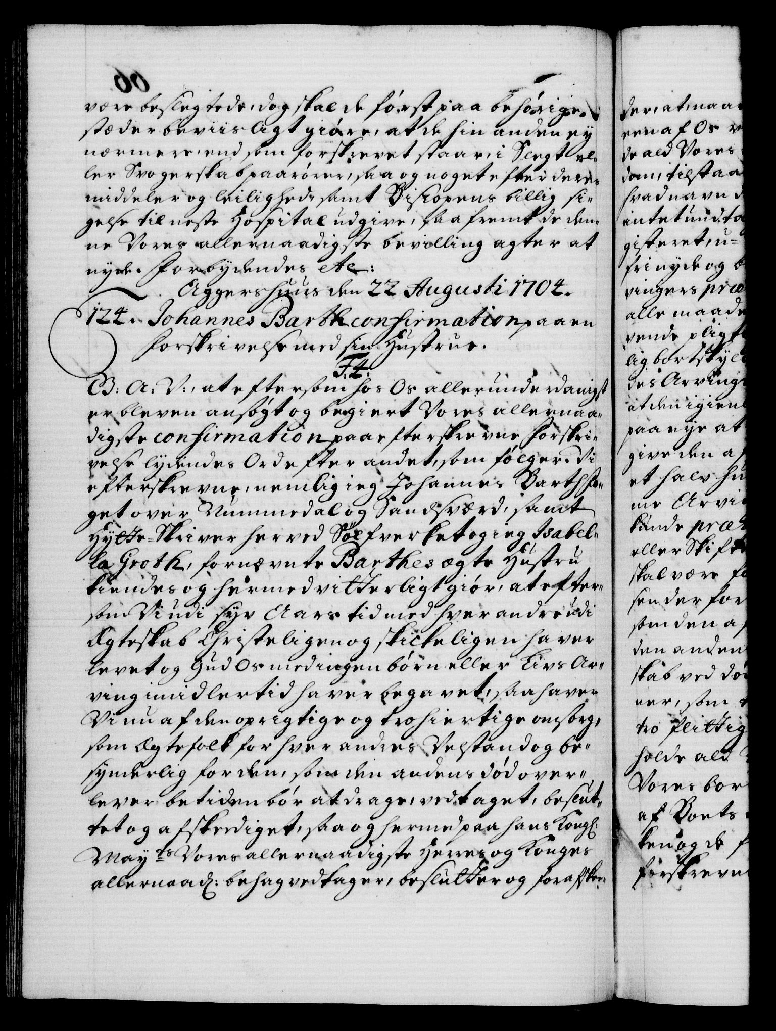 Danske Kanselli 1572-1799, AV/RA-EA-3023/F/Fc/Fca/Fcaa/L0019: Norske registre, 1704-1707, p. 66b