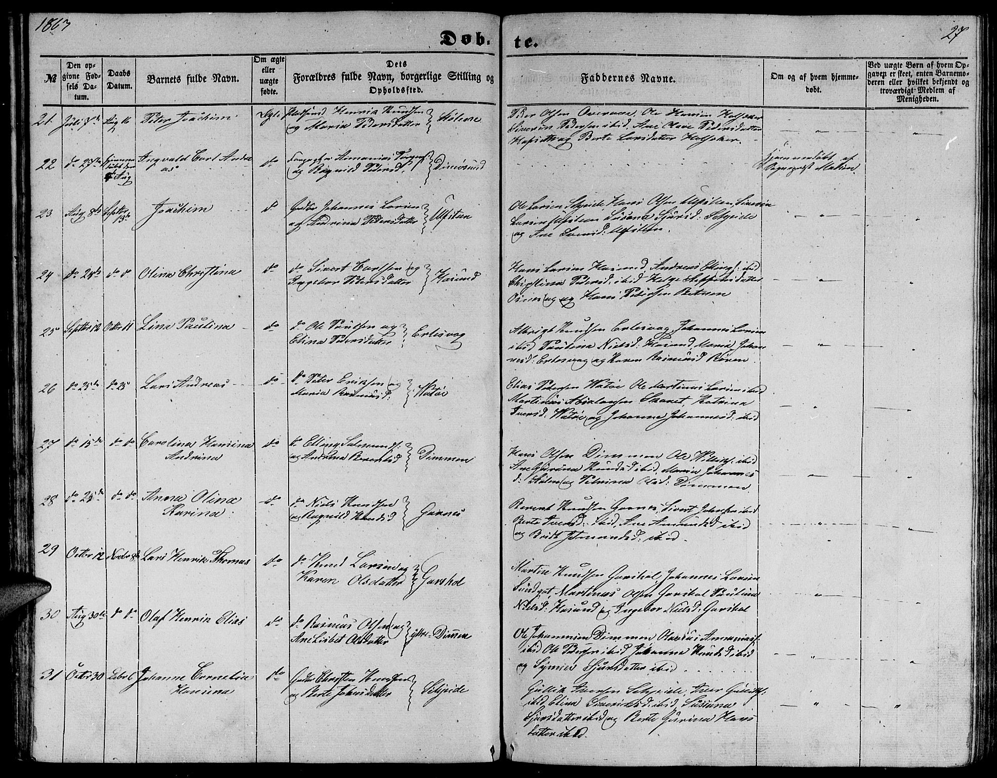Ministerialprotokoller, klokkerbøker og fødselsregistre - Møre og Romsdal, SAT/A-1454/509/L0111: Parish register (copy) no. 509C01, 1854-1882, p. 27