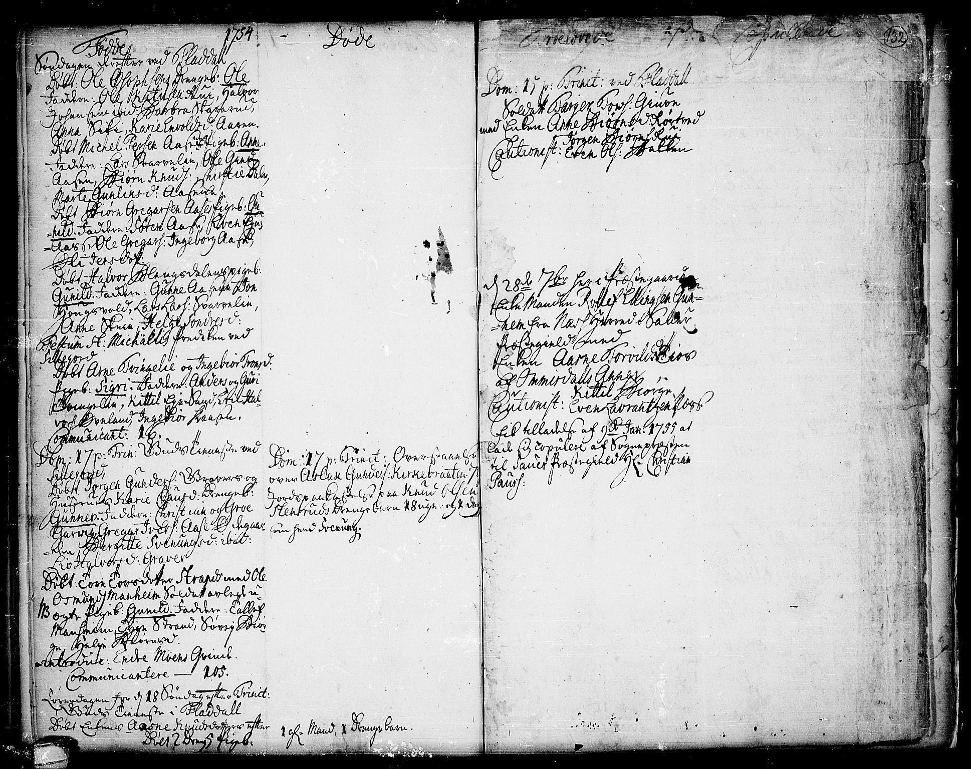 Seljord kirkebøker, SAKO/A-20/F/Fa/L0006: Parish register (official) no. I 6, 1744-1755, p. 132
