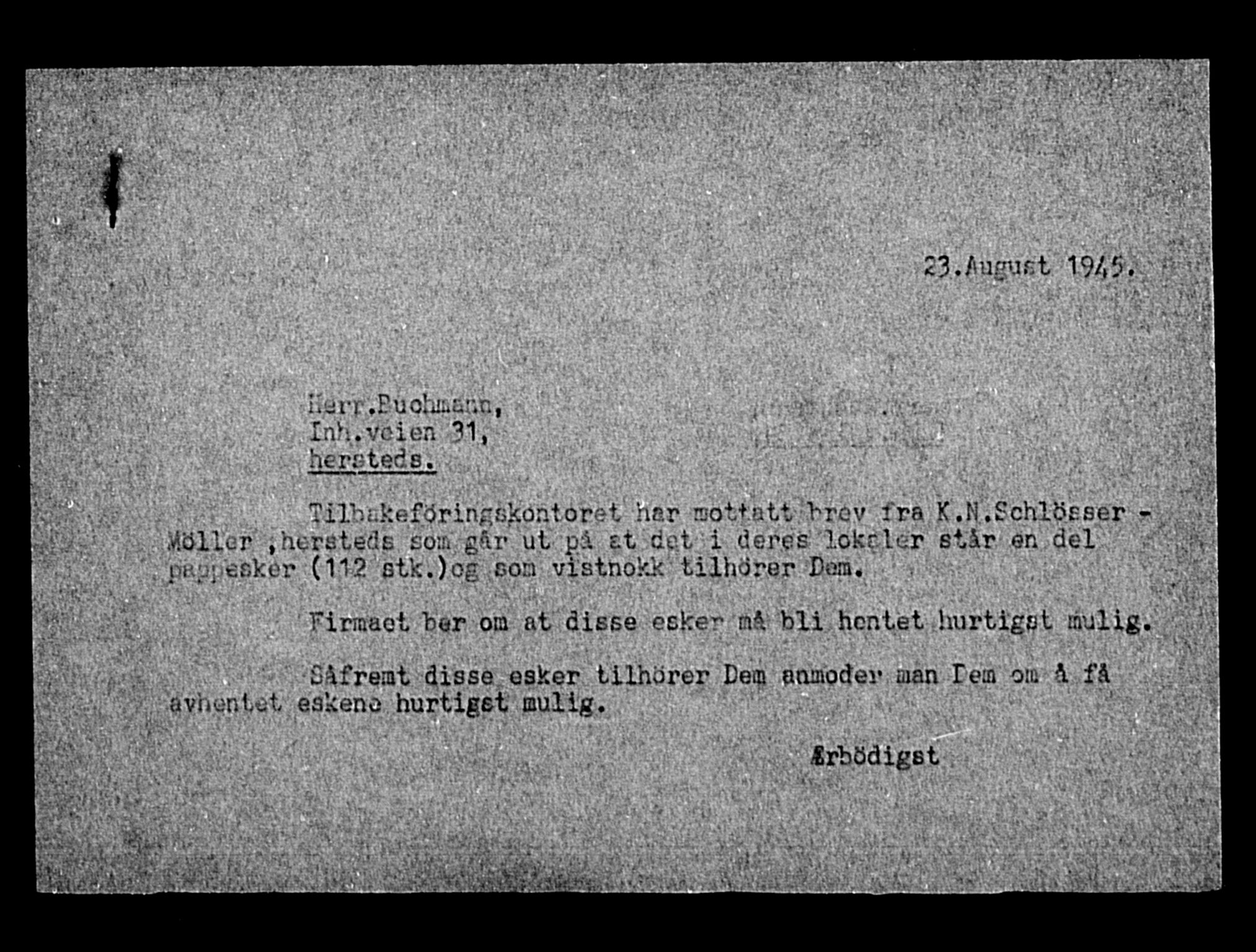 Justisdepartementet, Tilbakeføringskontoret for inndratte formuer, AV/RA-S-1564/H/Hc/Hca/L0893: --, 1945-1947, p. 118