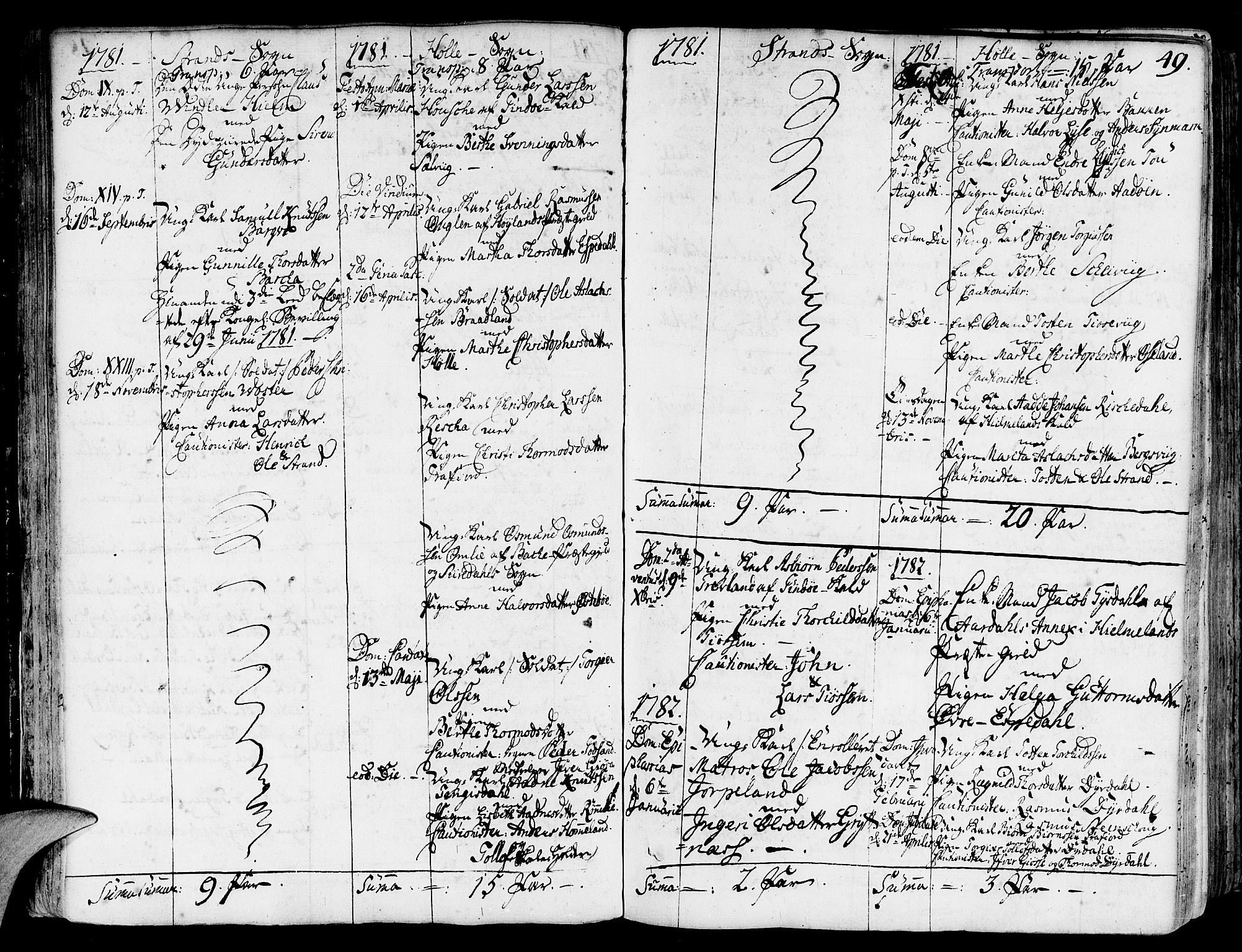Strand sokneprestkontor, SAST/A-101828/H/Ha/Haa/L0003: Parish register (official) no. A 3, 1769-1816, p. 49