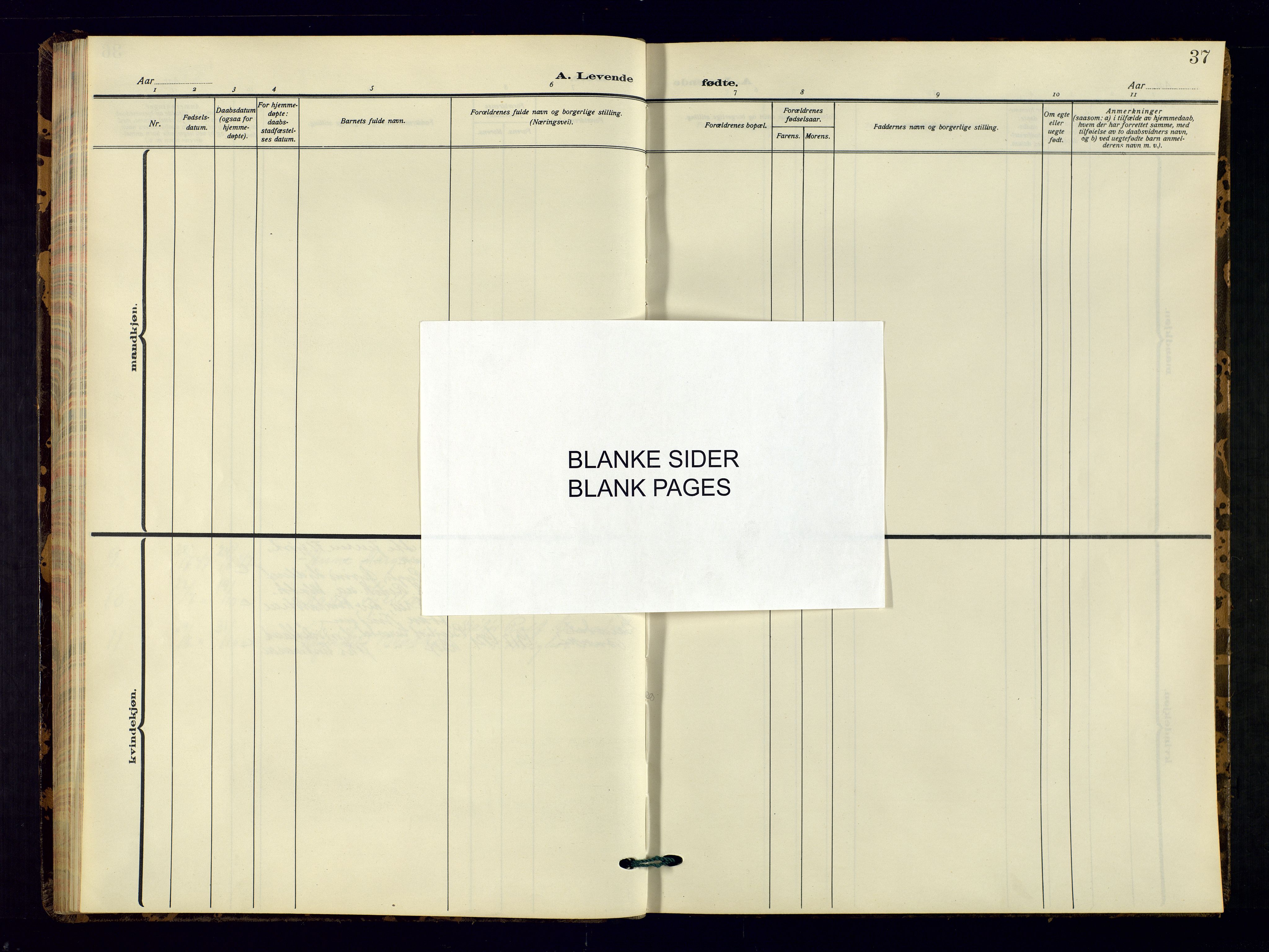 Bakke sokneprestkontor, AV/SAK-1111-0002/F/Fb/Fbb/L0005: Parish register (copy) no. B 5, 1927-1947, p. 37