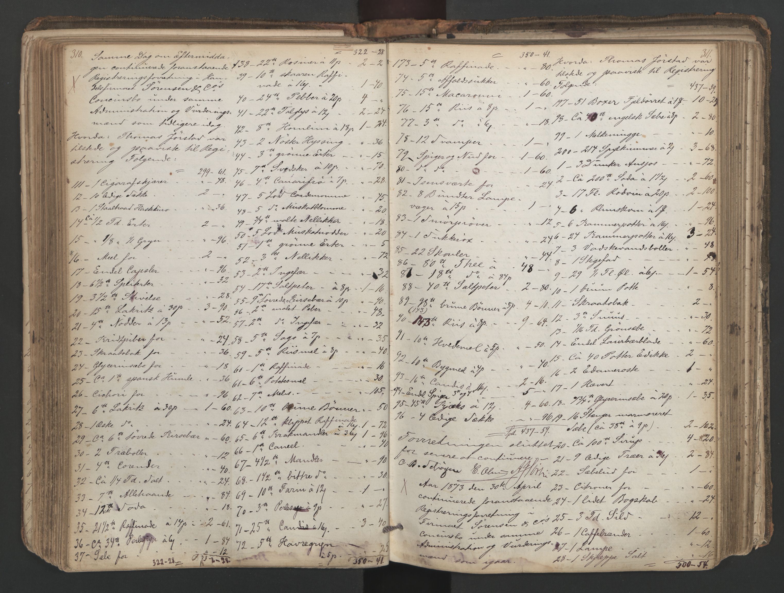 Oslo skifterett, AV/SAO-A-10383/H/Hb/Hbb/L0001: Skifteregistreringsprotokoll, 1868-1878, p. 310-311