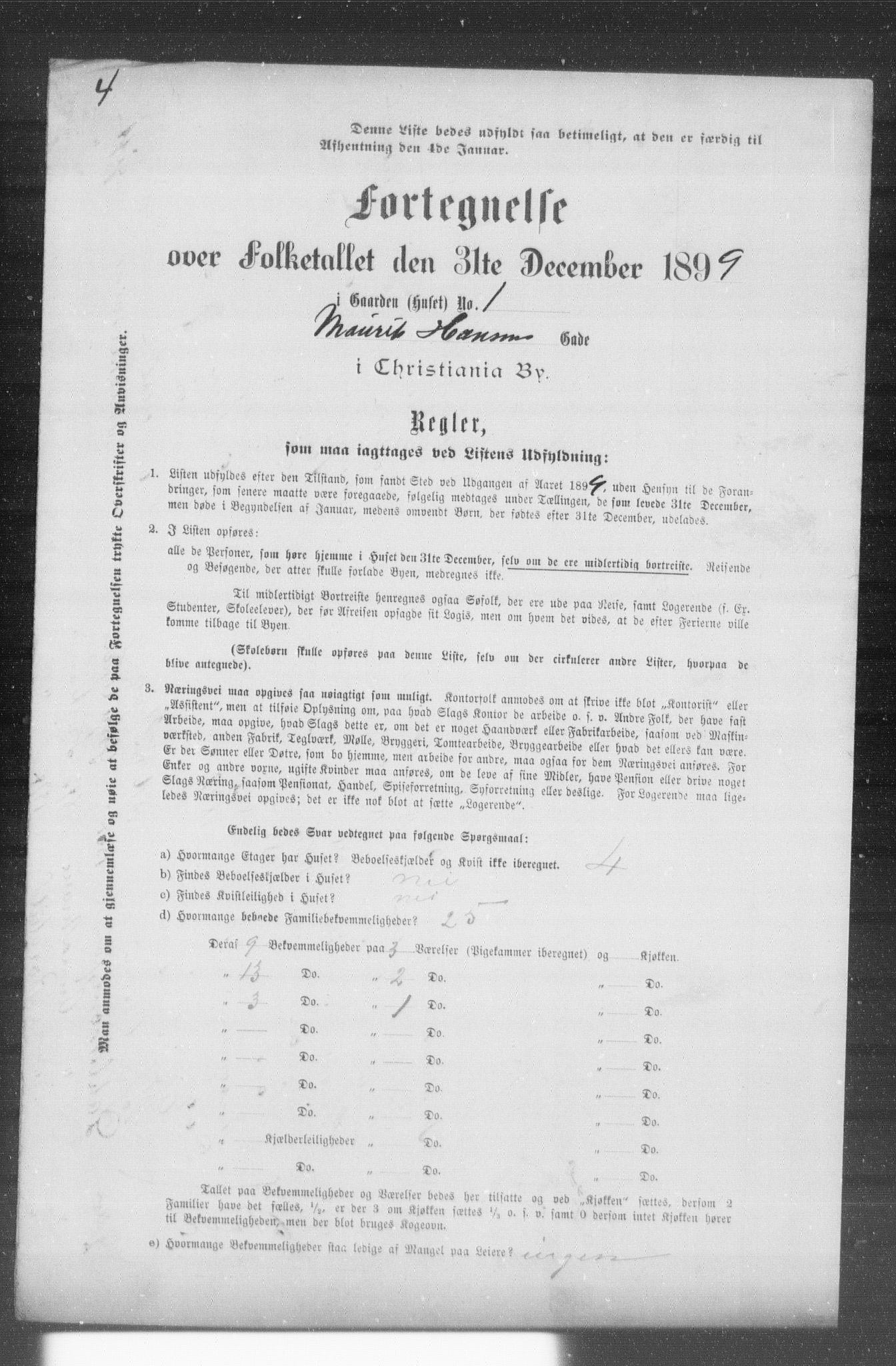OBA, Municipal Census 1899 for Kristiania, 1899, p. 8458