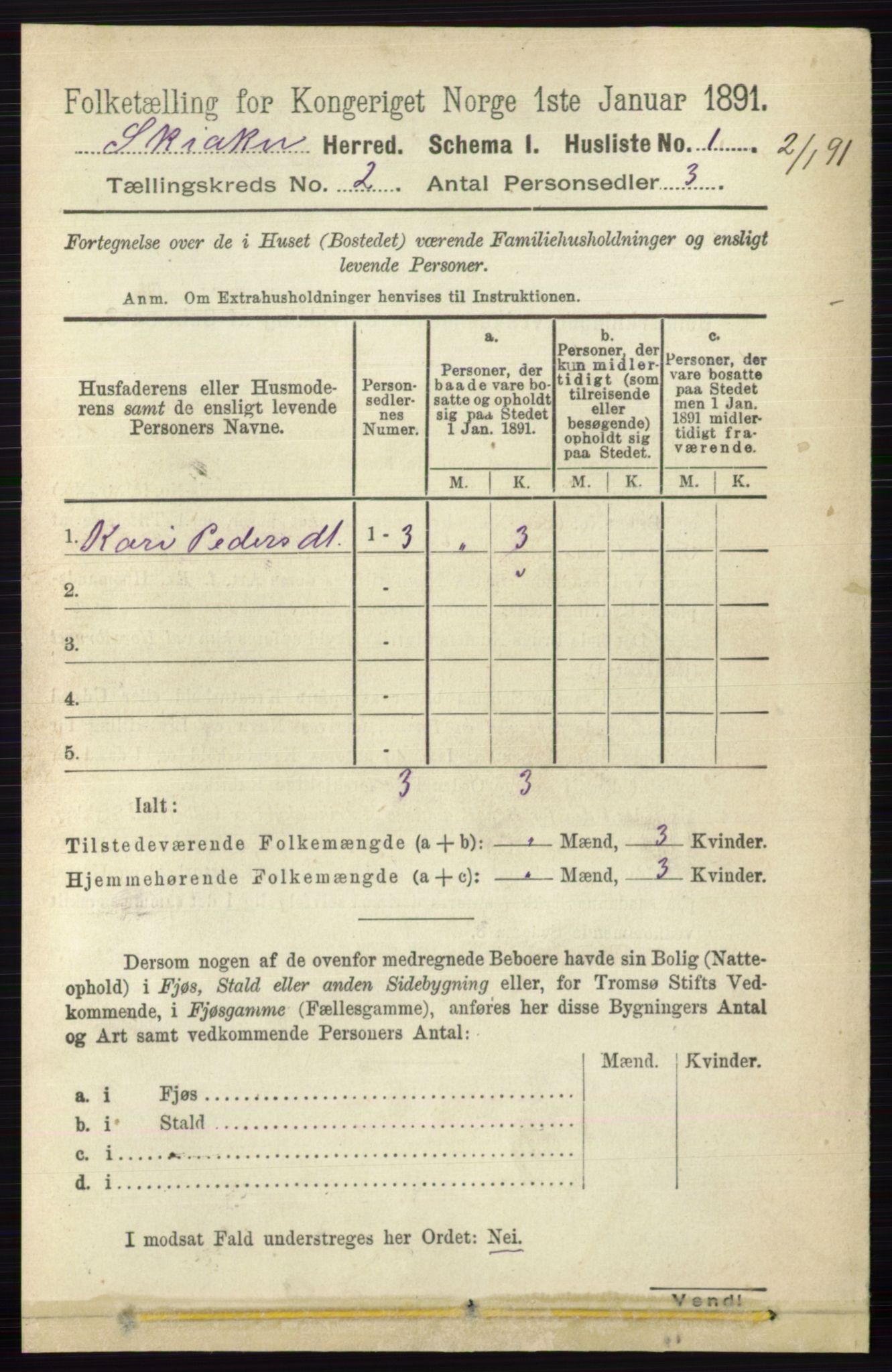 RA, 1891 census for 0513 Skjåk, 1891, p. 474